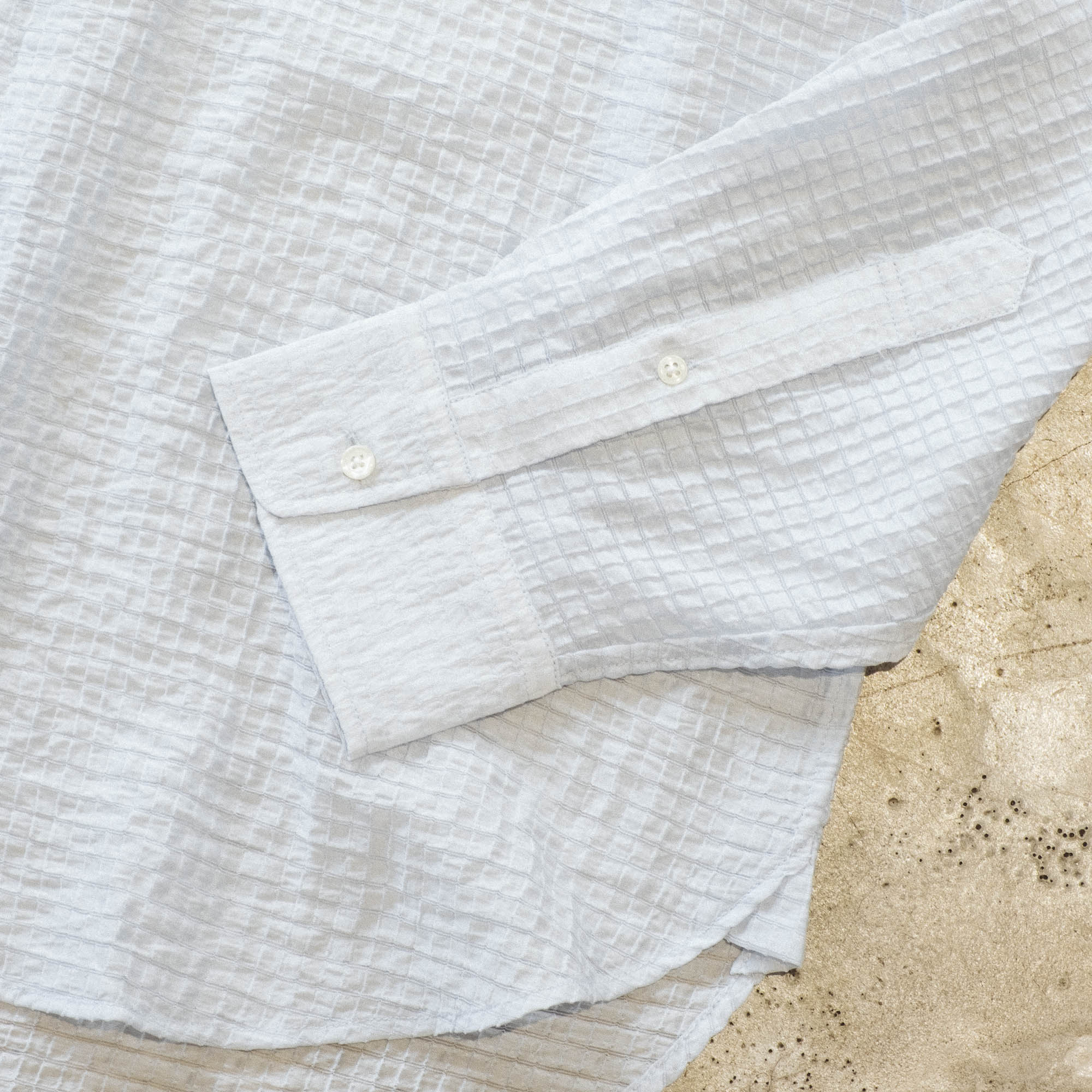 Brain Dead x Brooks Brothers Half Placket Oxford Button Up Shirt - Ice