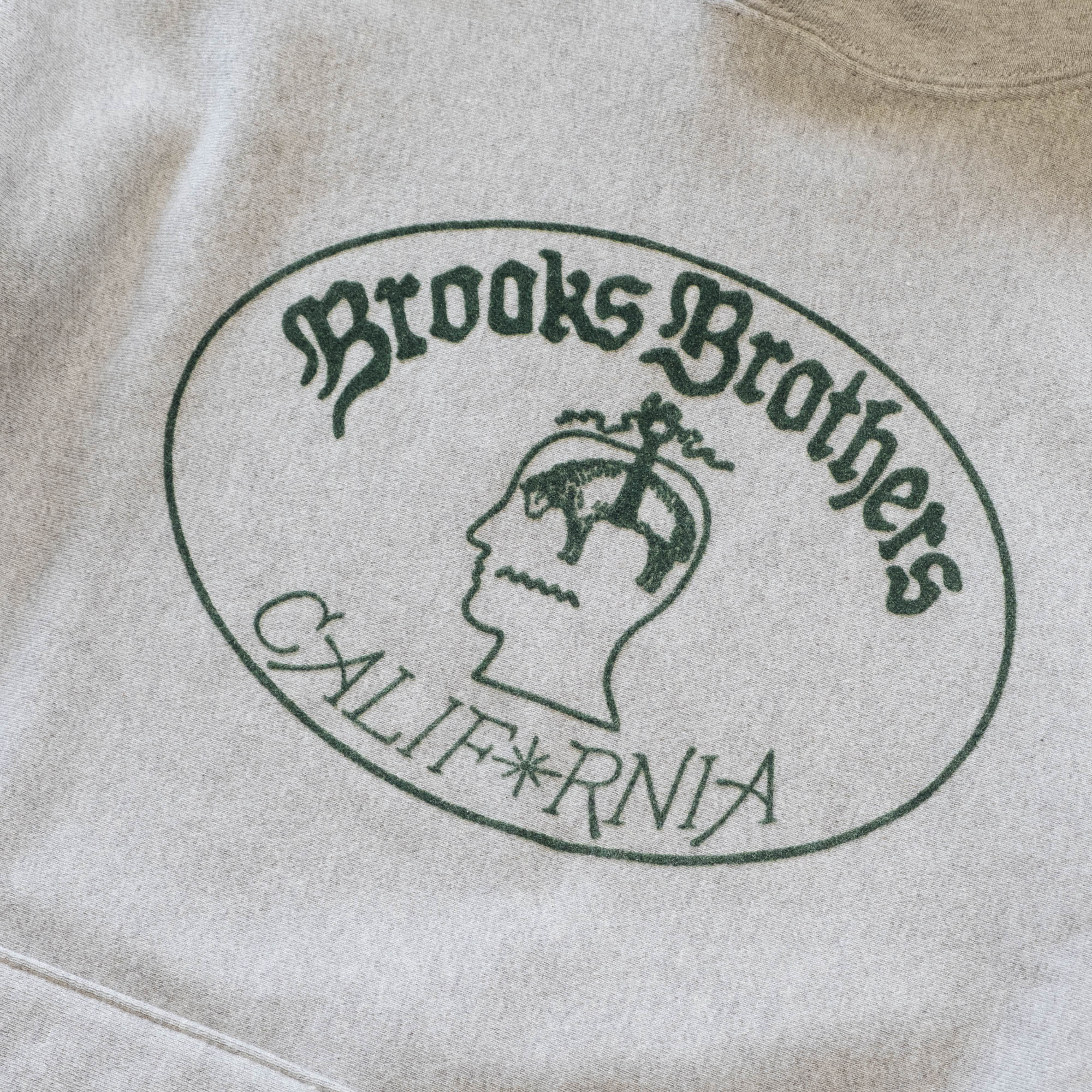 Brain Dead x Brooks Brothers Logo Hoodie - Heather Grey