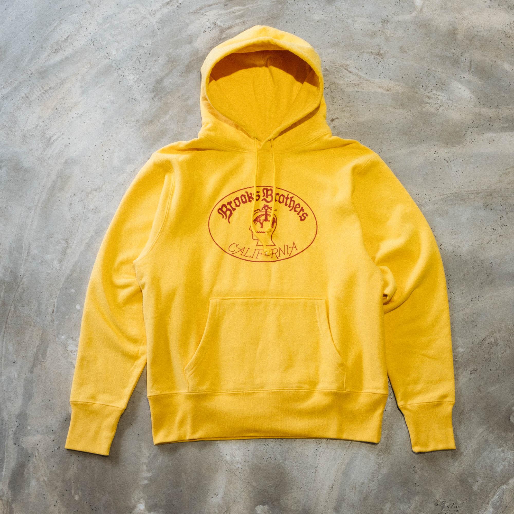 Brain Dead x Brooks Brothers Logo Hoodie - Yellow