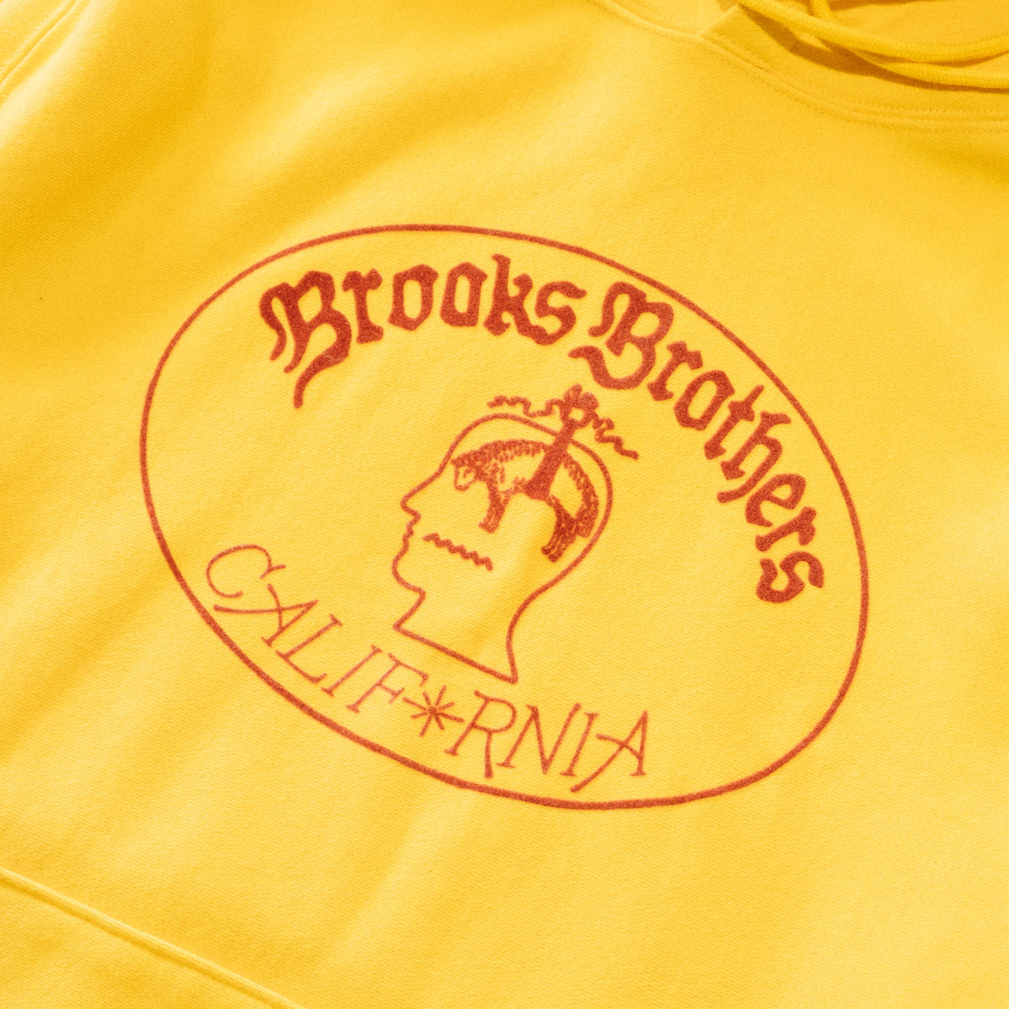 Brain Dead x Brooks Brothers Logo Hoodie - Yellow