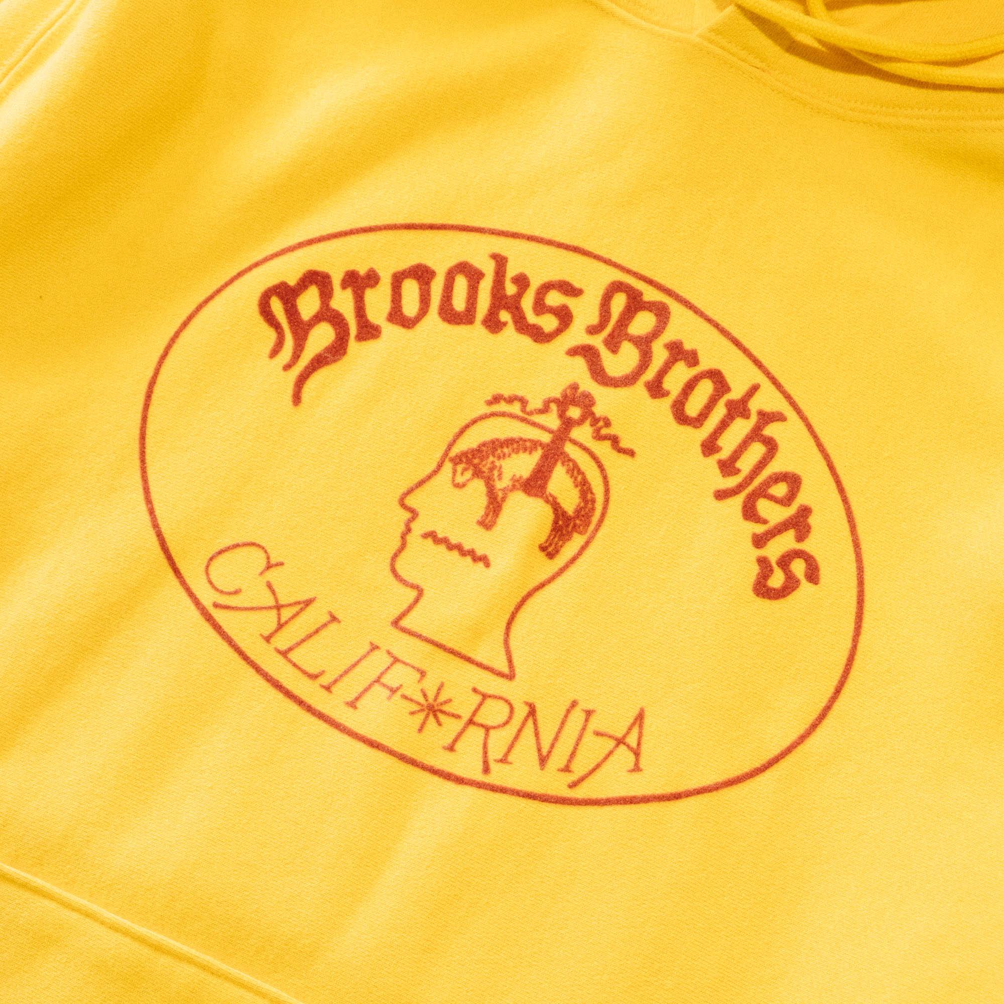 Brain Dead x Brooks Brothers Logo Hoodie - Yellow