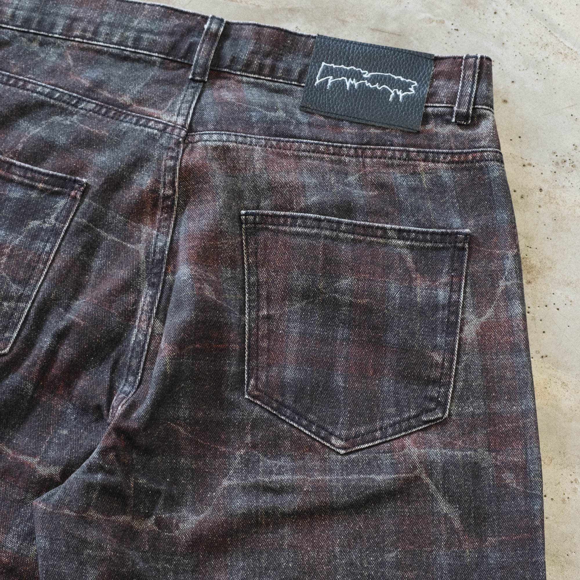 Fucking Awesome Distressed Plaid Fecke Denim Jean - Plaid