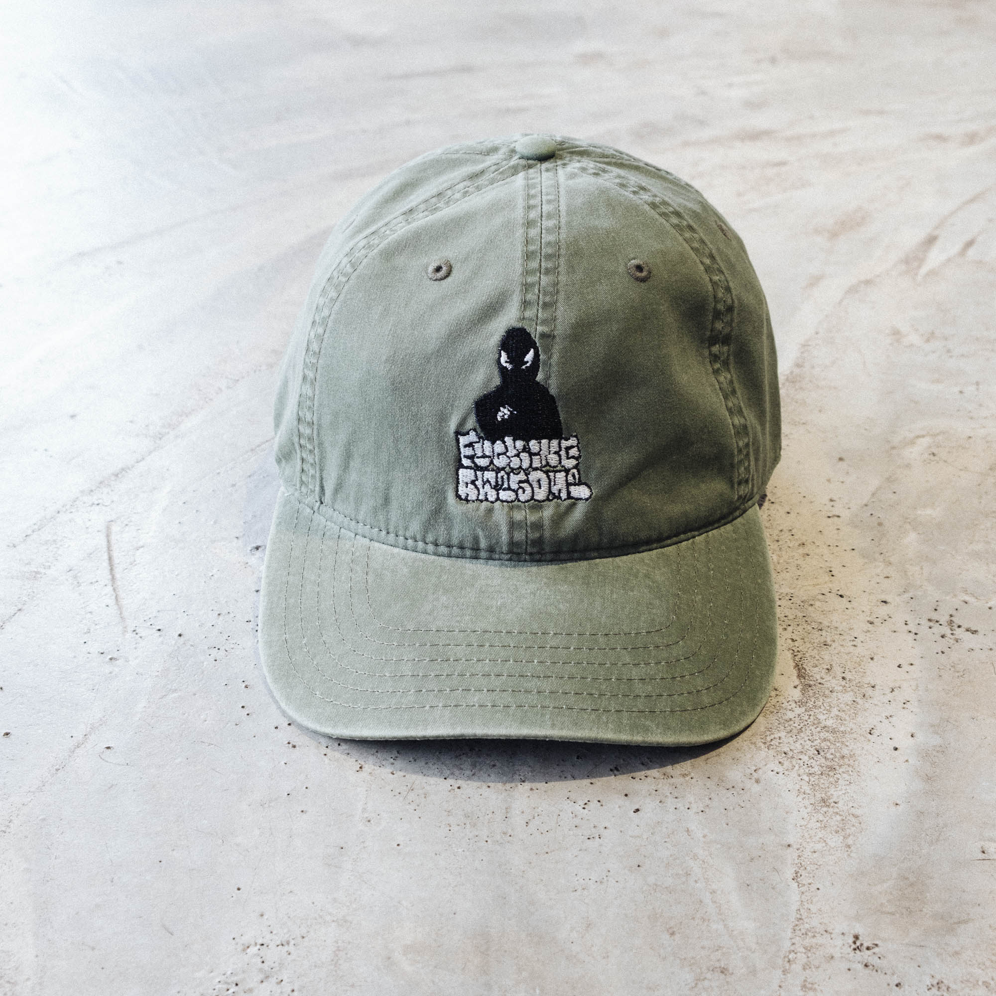 Fucking Awesome Fieldtrip Embroidered 6 Panel Cap - Olive