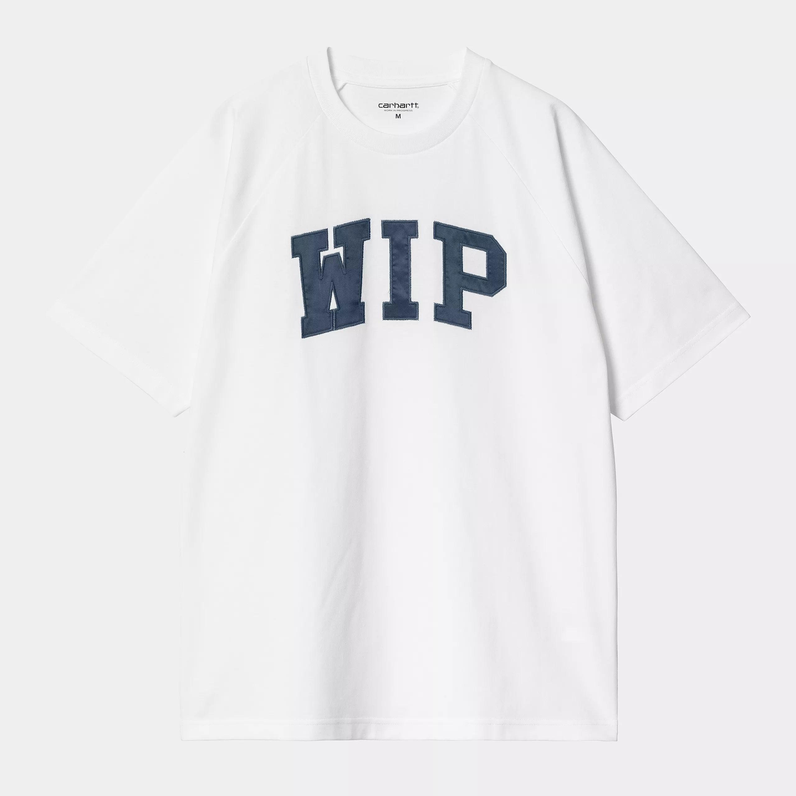 Carhartt WIP Short Sleeve WIP T-Shirt - White/Dusky Blue - Never Never