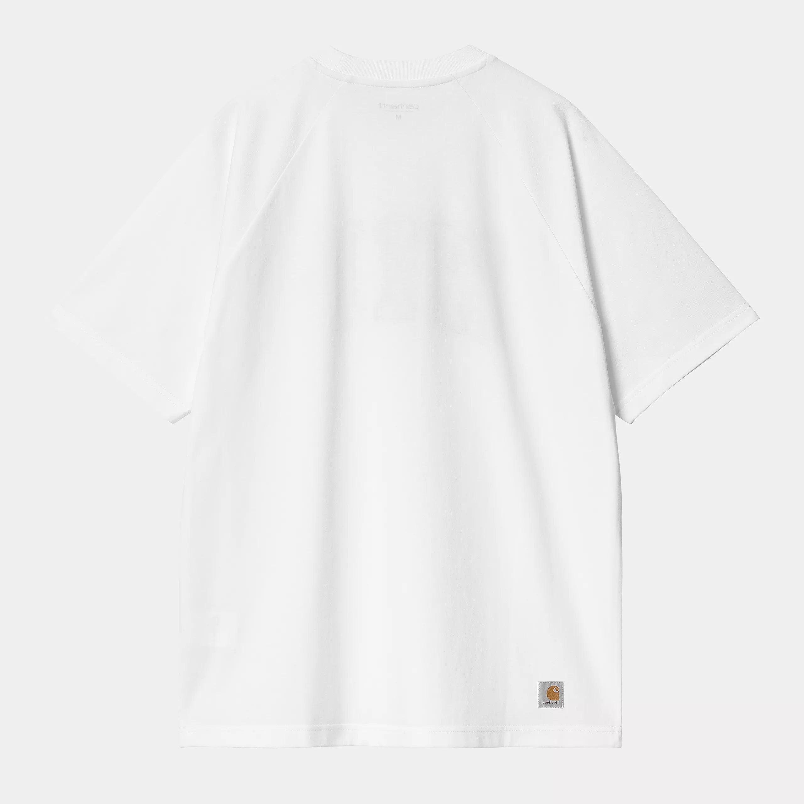 Carhartt WIP Short Sleeve WIP T-Shirt - White/Dusky Blue - Never Never