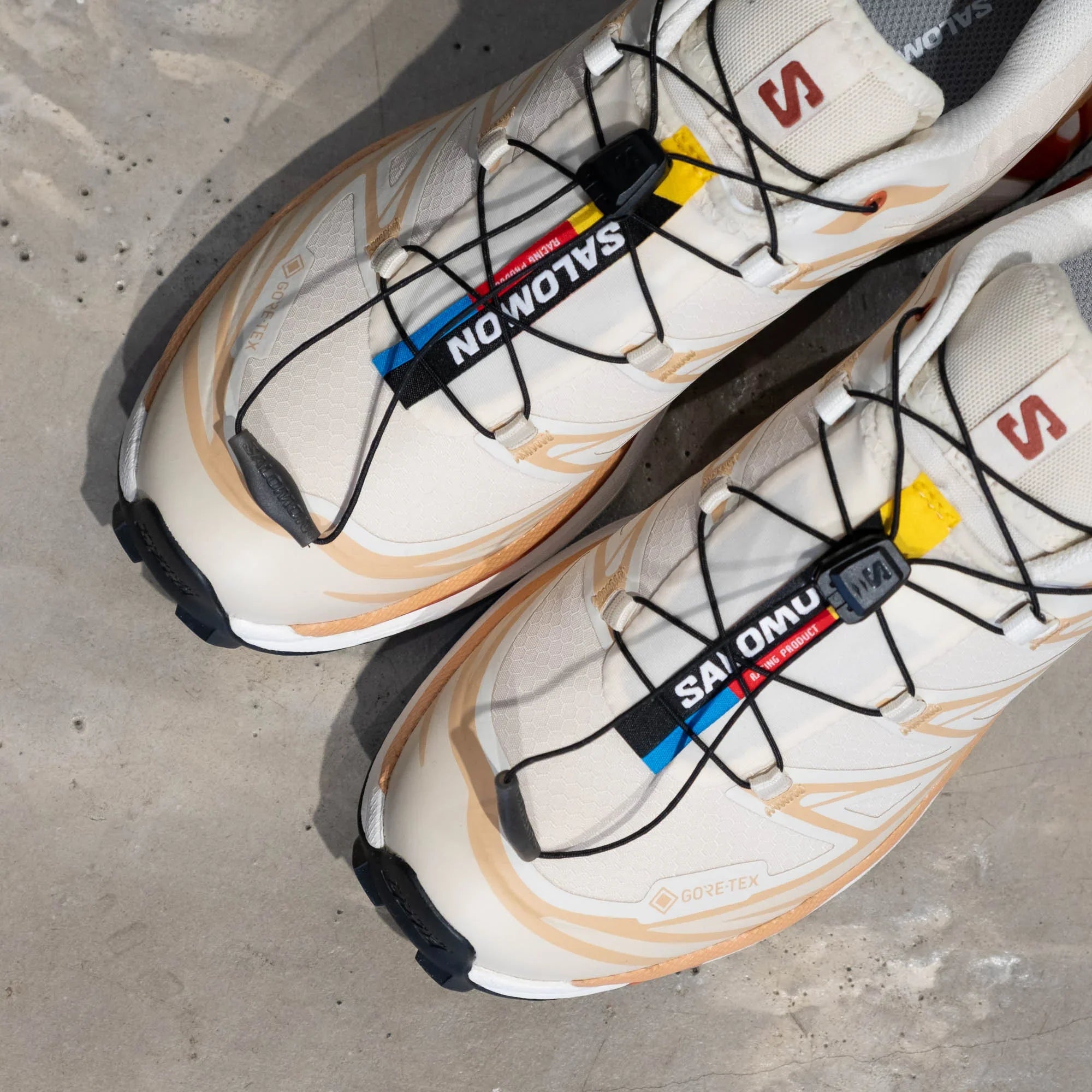 Salomon XT-6 GTX Shoes - Almond Milk/Soft Clay/Burnt Ochre