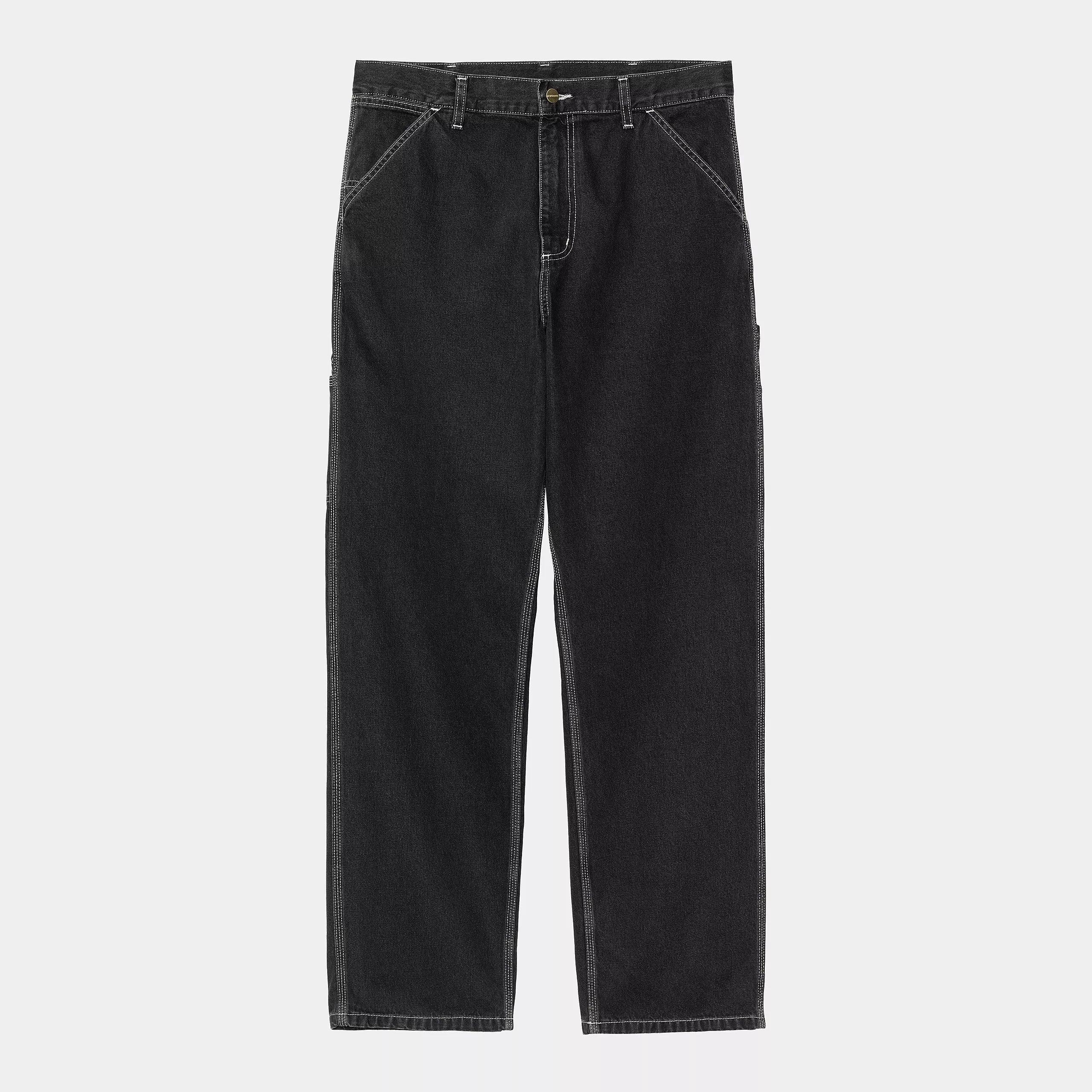 Carhartt WIP Single Knee Pant - Black Stone Washed - Never Never