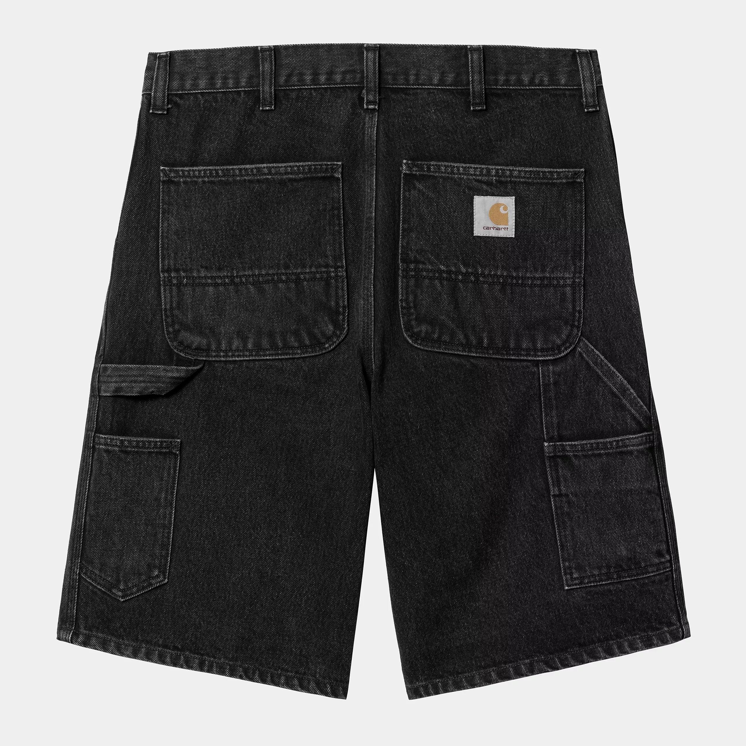 Carhartt WIP Single Knee Short - Black Stone Washed - Never Never
