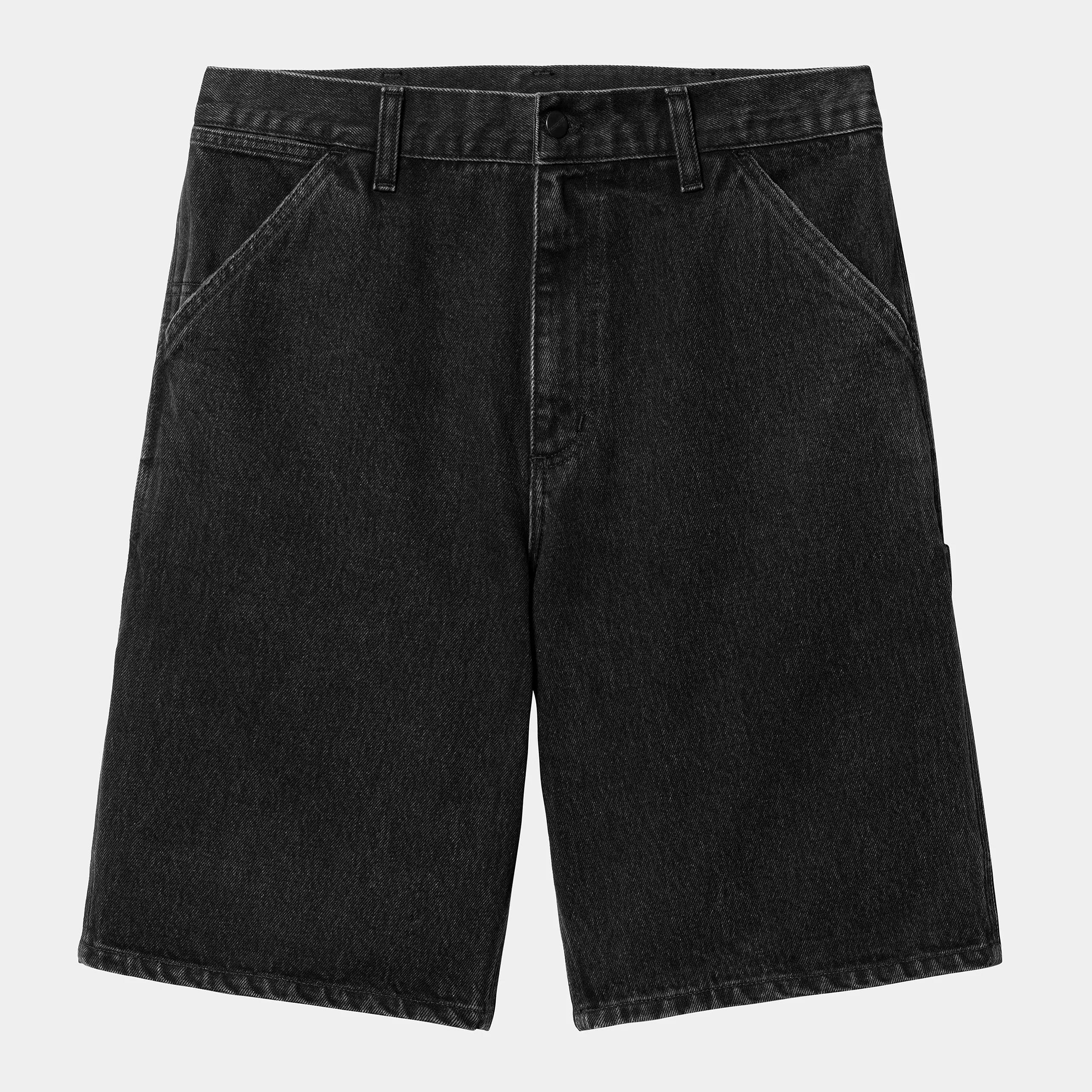 Carhartt WIP Single Knee Short - Black Stone Washed - Never Never