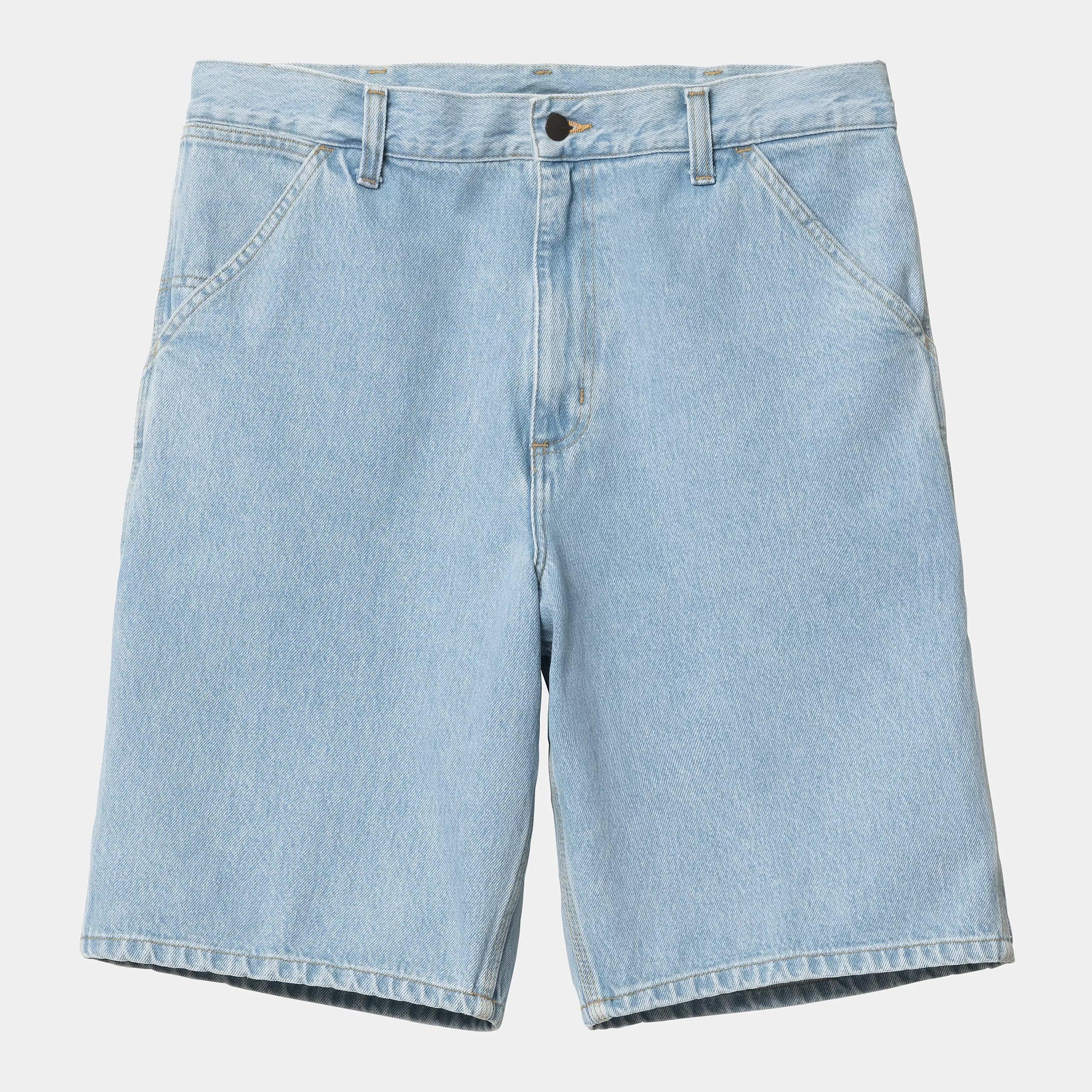 Carhartt WIP Single Knee Short - Blue Heavy Stone Bleached - Never Never