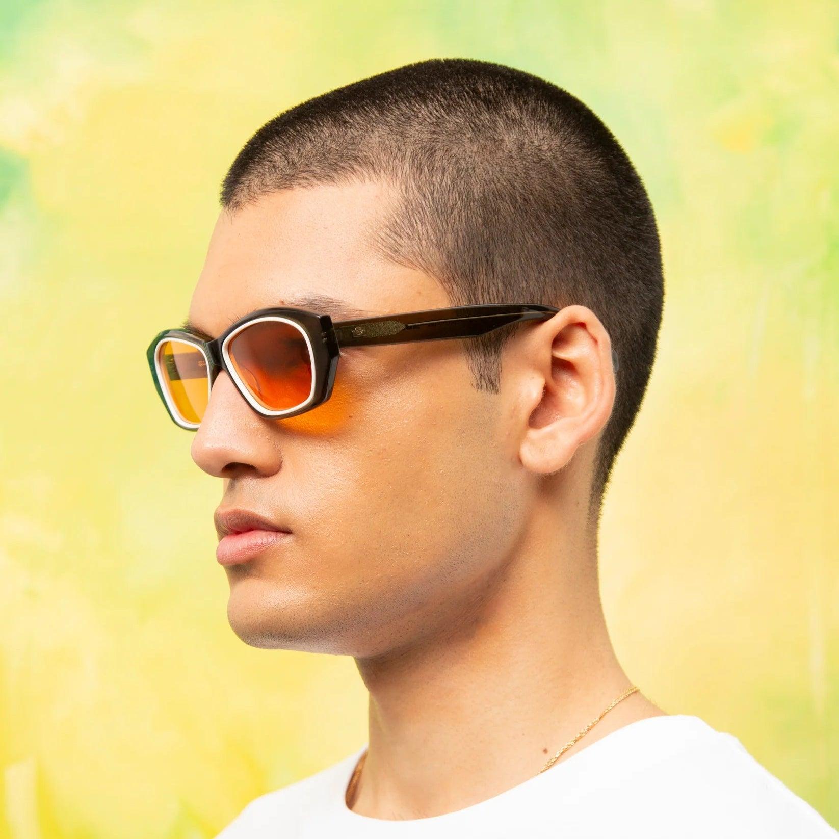 Sub Sun SUB010 Sunglasses - Transparent Green/Orange - Never Never