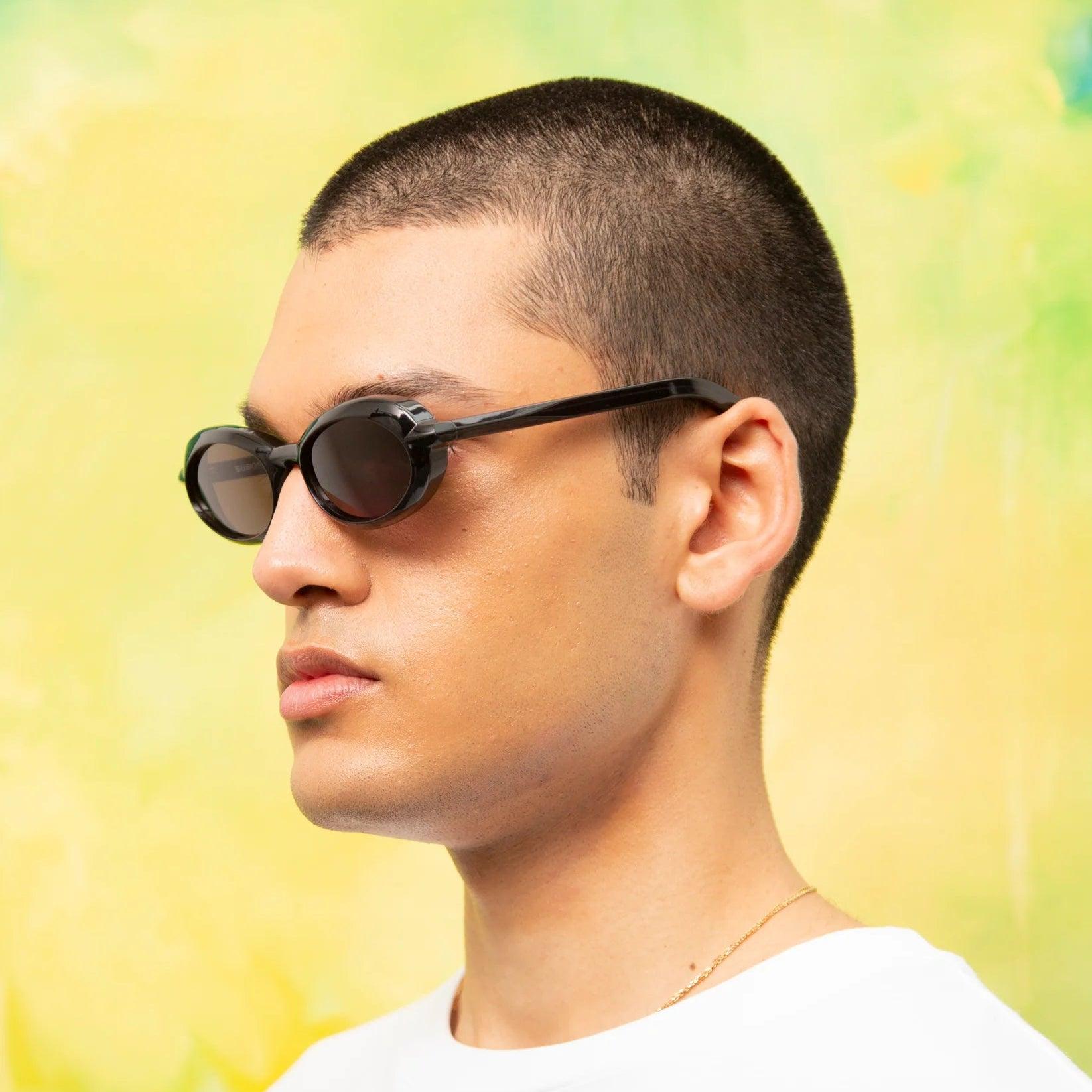 Sub Sun SUB013 Sunglasses - Transparent Black/Green - Never Never