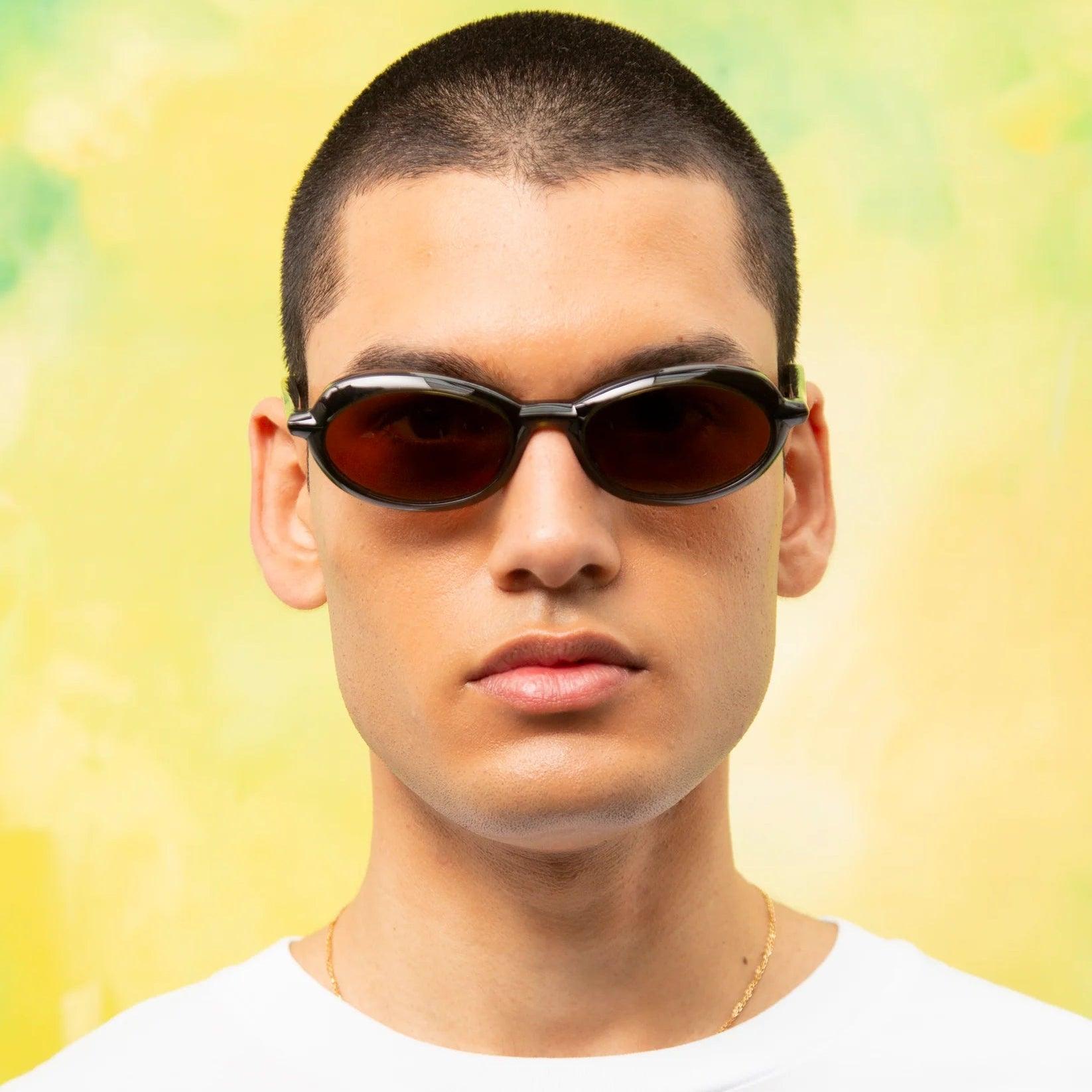 Sub Sun SUB013 Sunglasses - Transparent Black/Green - Never Never