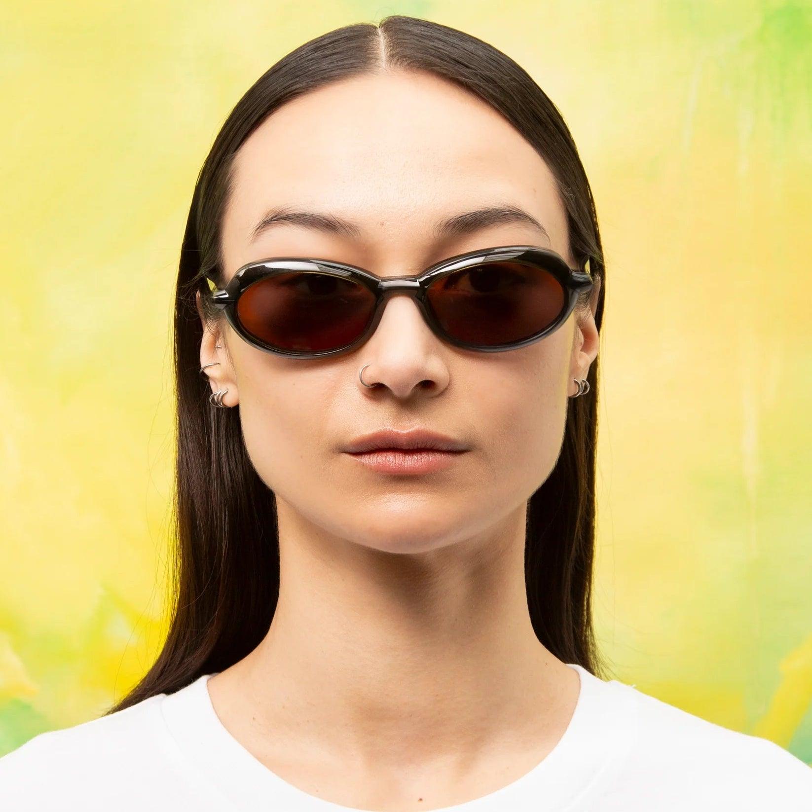 Sub Sun SUB013 Sunglasses - Transparent Black/Green - Never Never