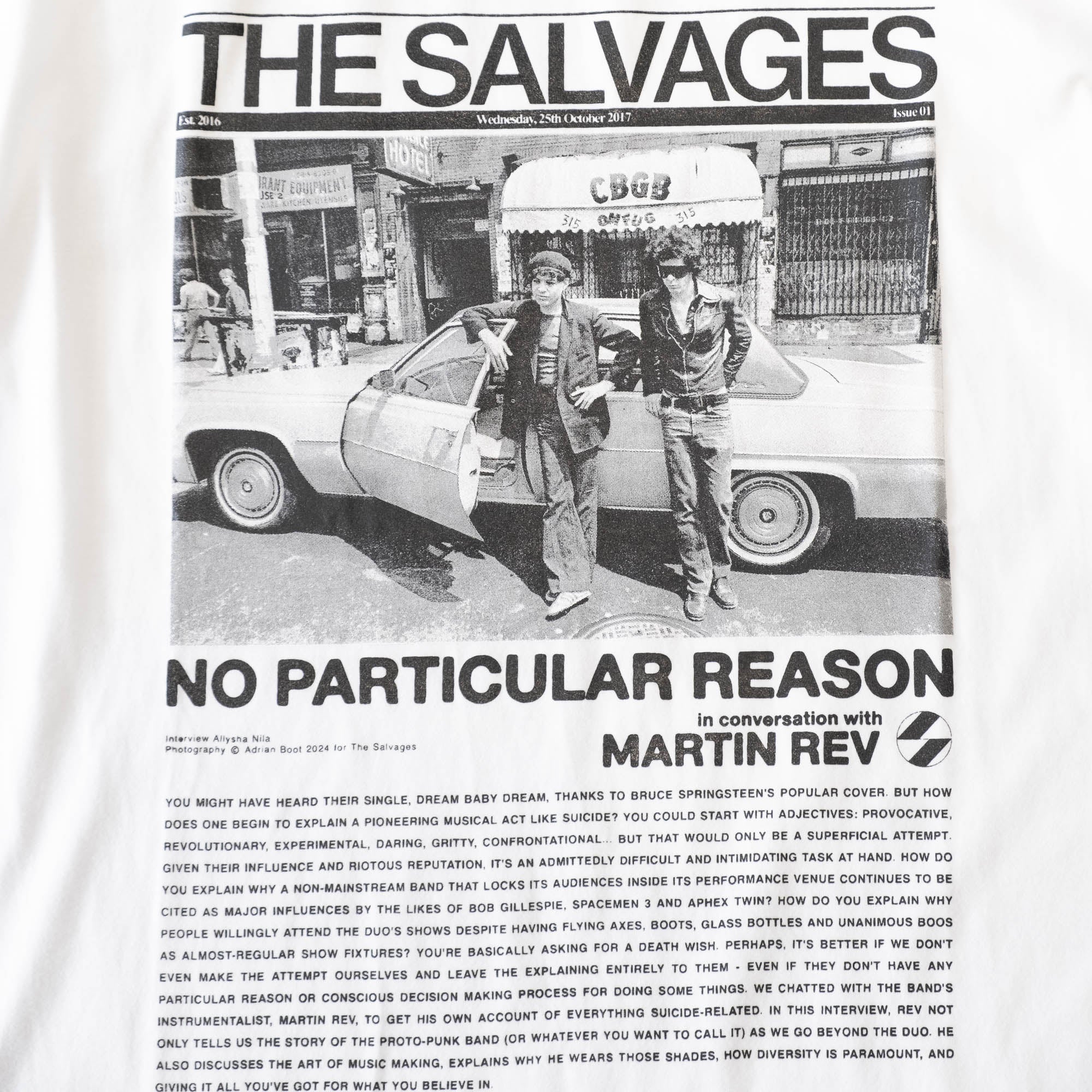 The Salvages No Particular Reason Suicide T-Shirt - White