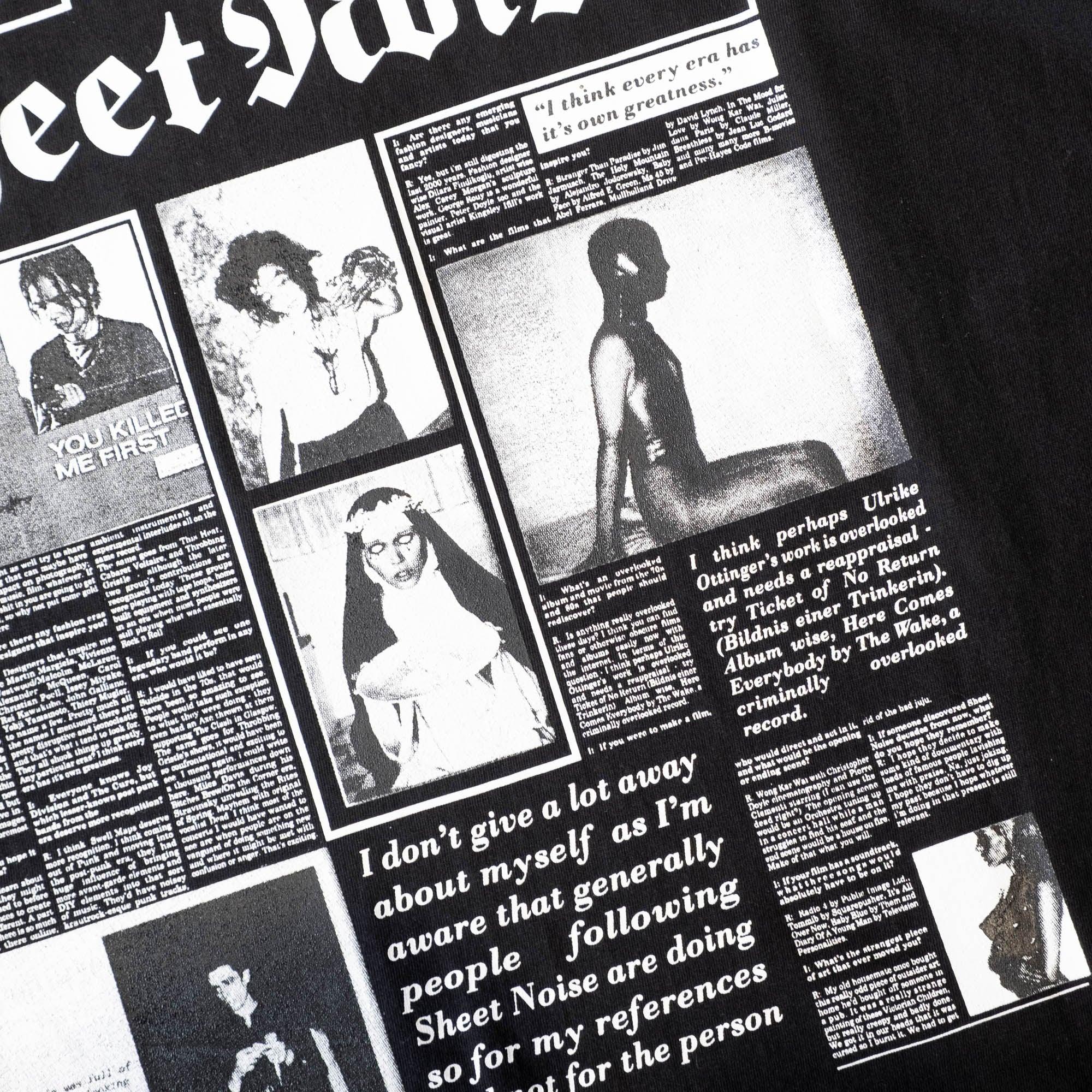 The Salvages No Particular Reason Sheet Noise T-Shirt - Black