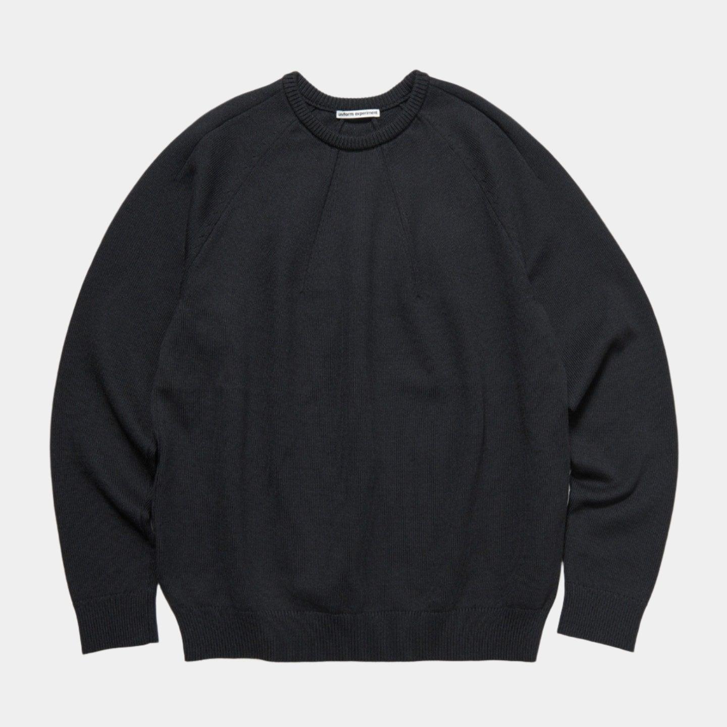 Uniform Experiment Plain Nordic Knit - Black - Never Never