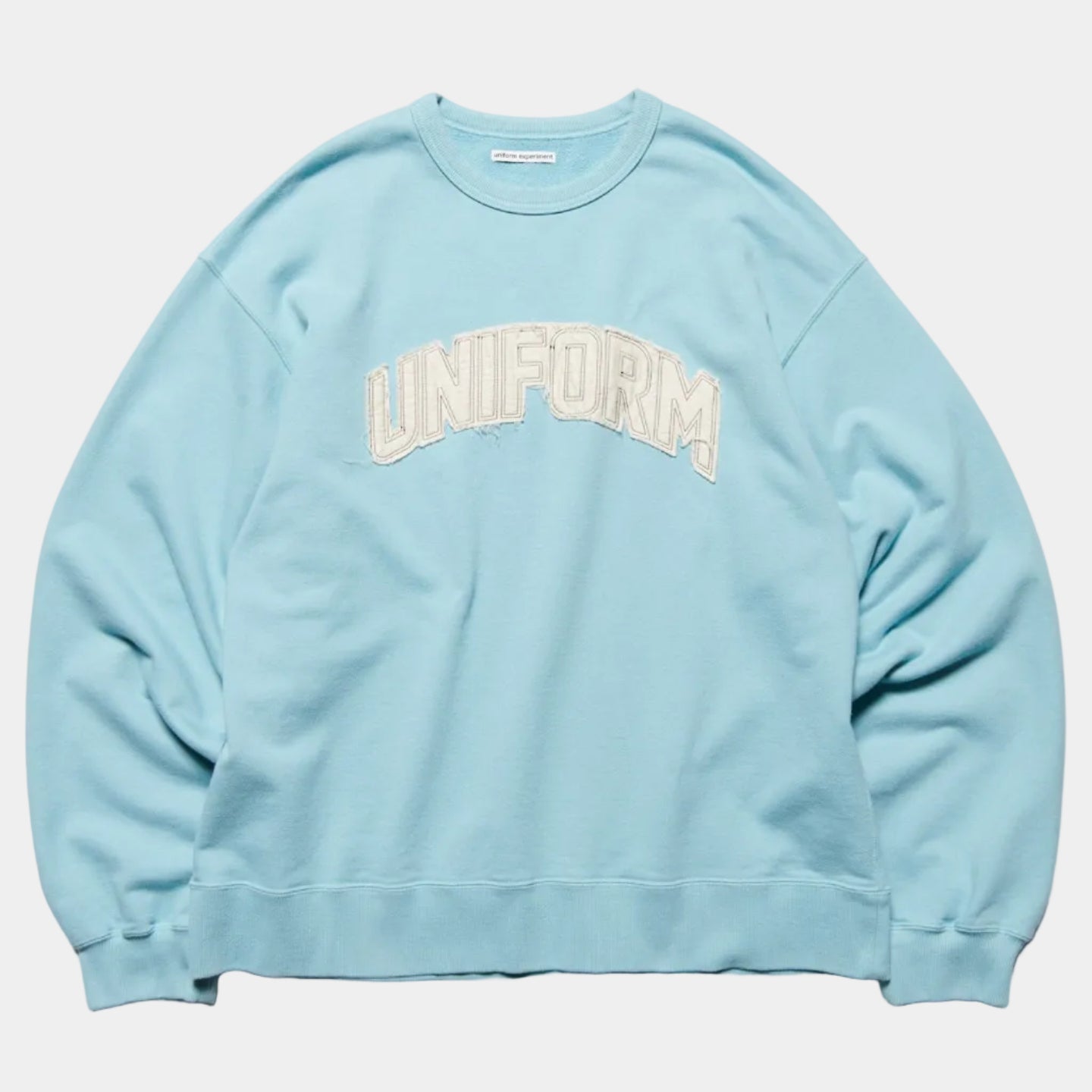 Uniform Experiment Cut Out Logo Sweatshirt - Light Blue