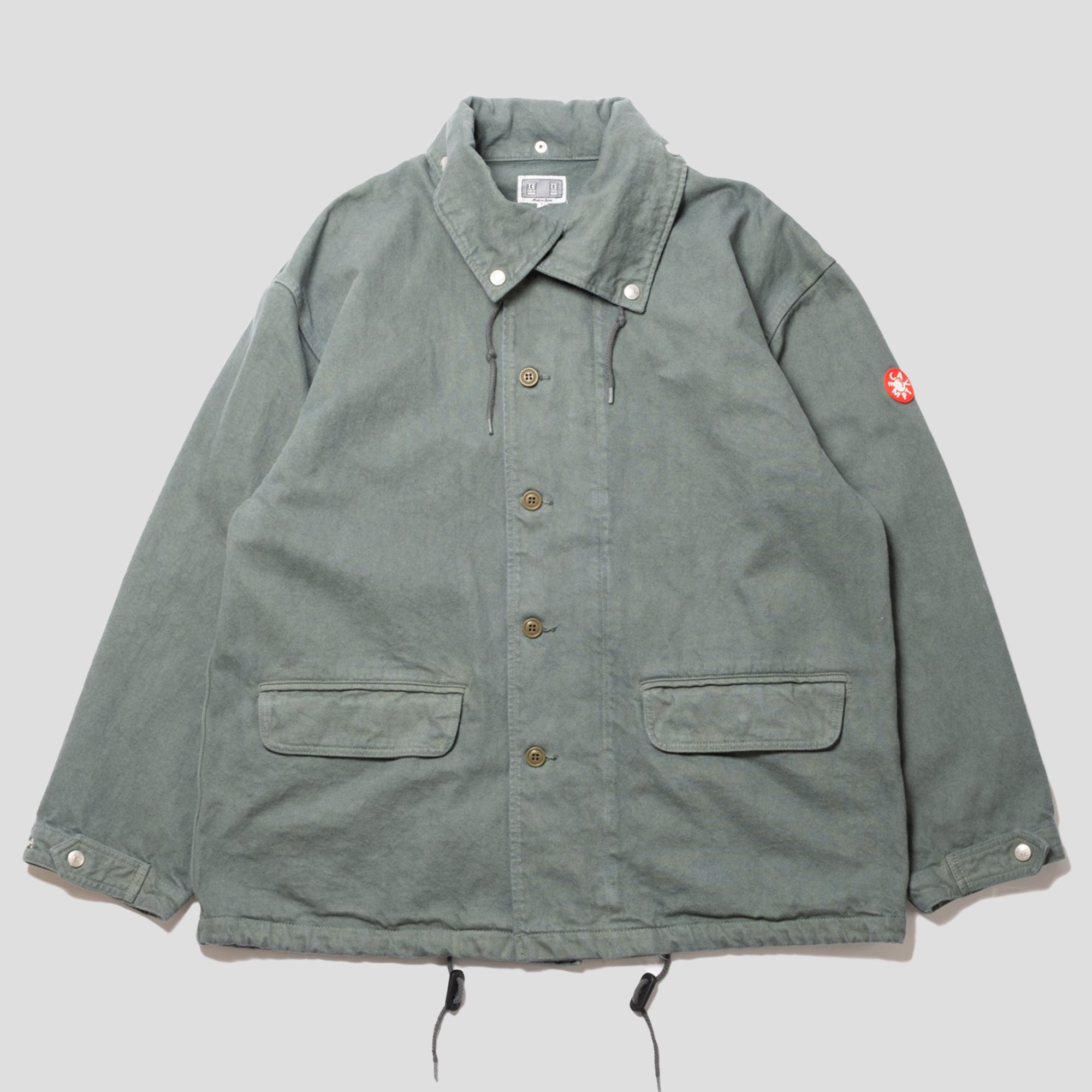 Cav Empt Overdye Fold Collar Coat - Green