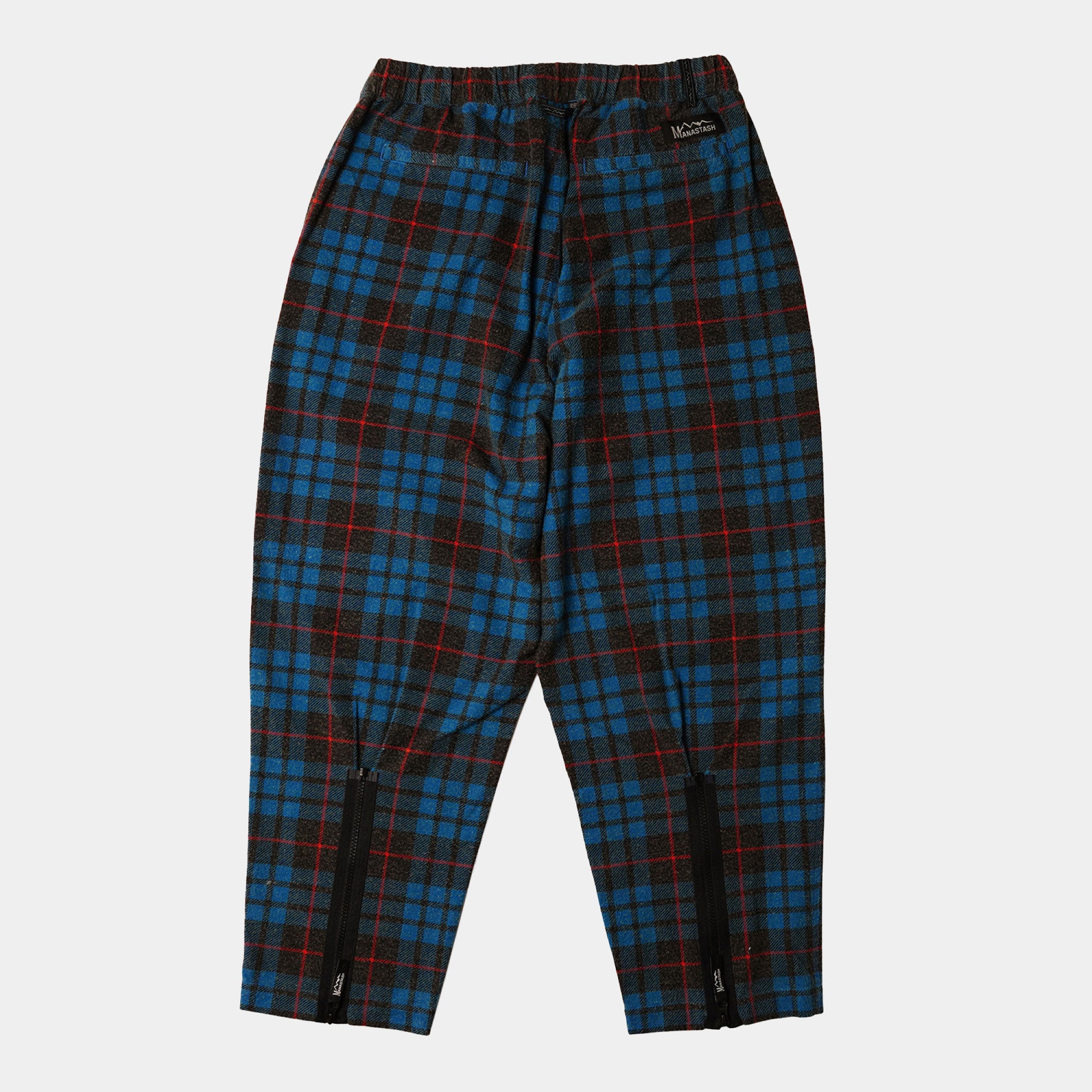 Manastash Zip Flannel Pant - Blue