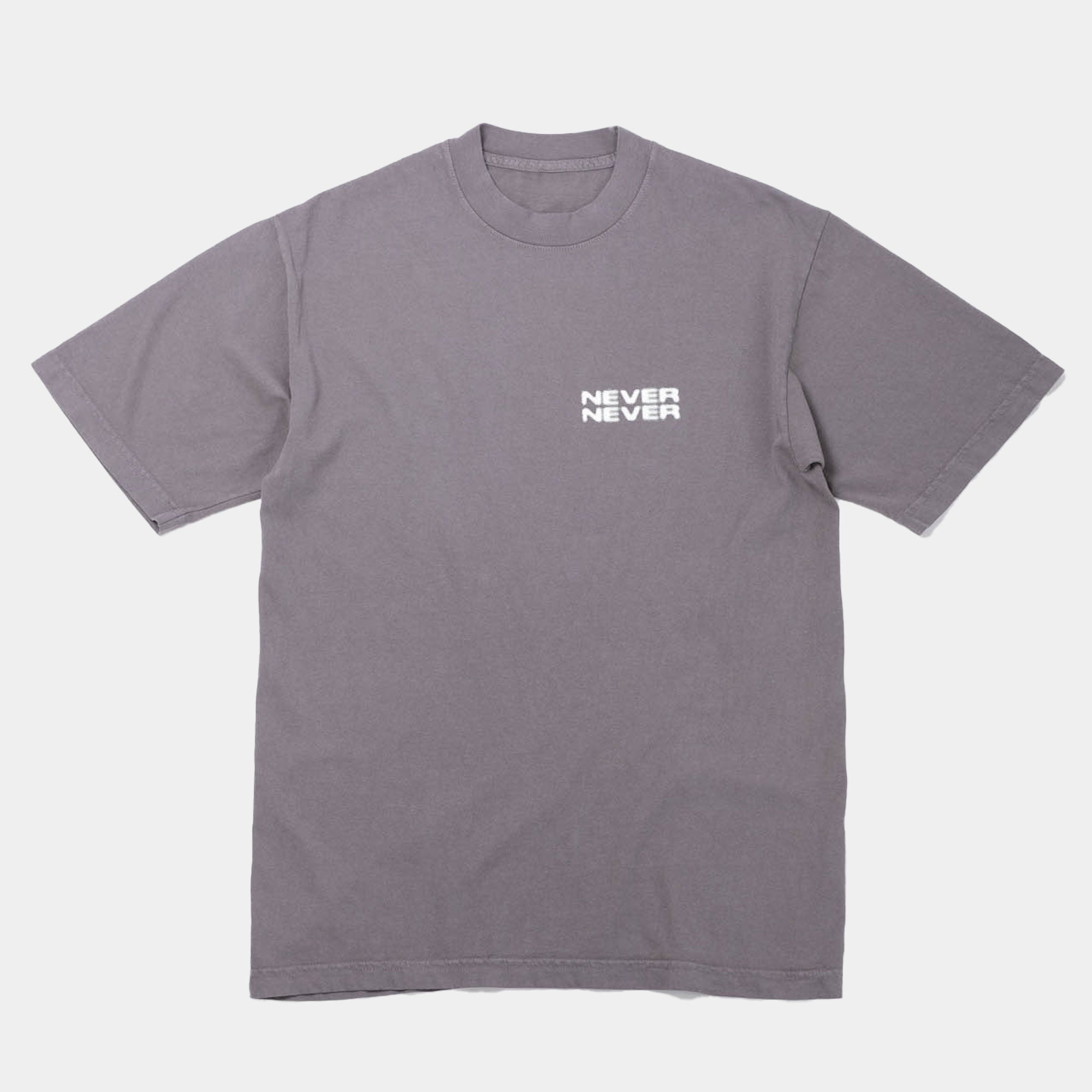 Never Never Halftone Stack Tee - Smoke Grey