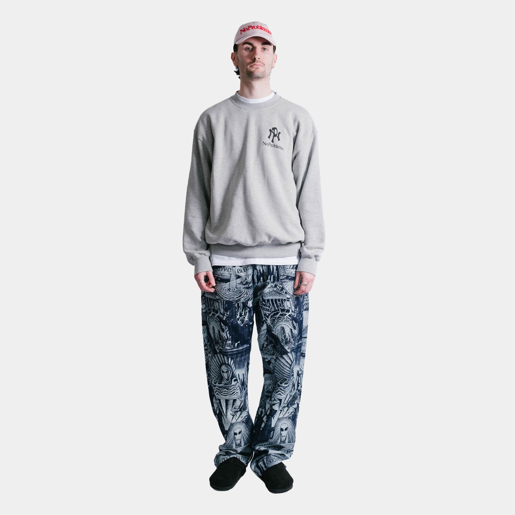 No Problemo NYP Sweatshirt - Grey Marl