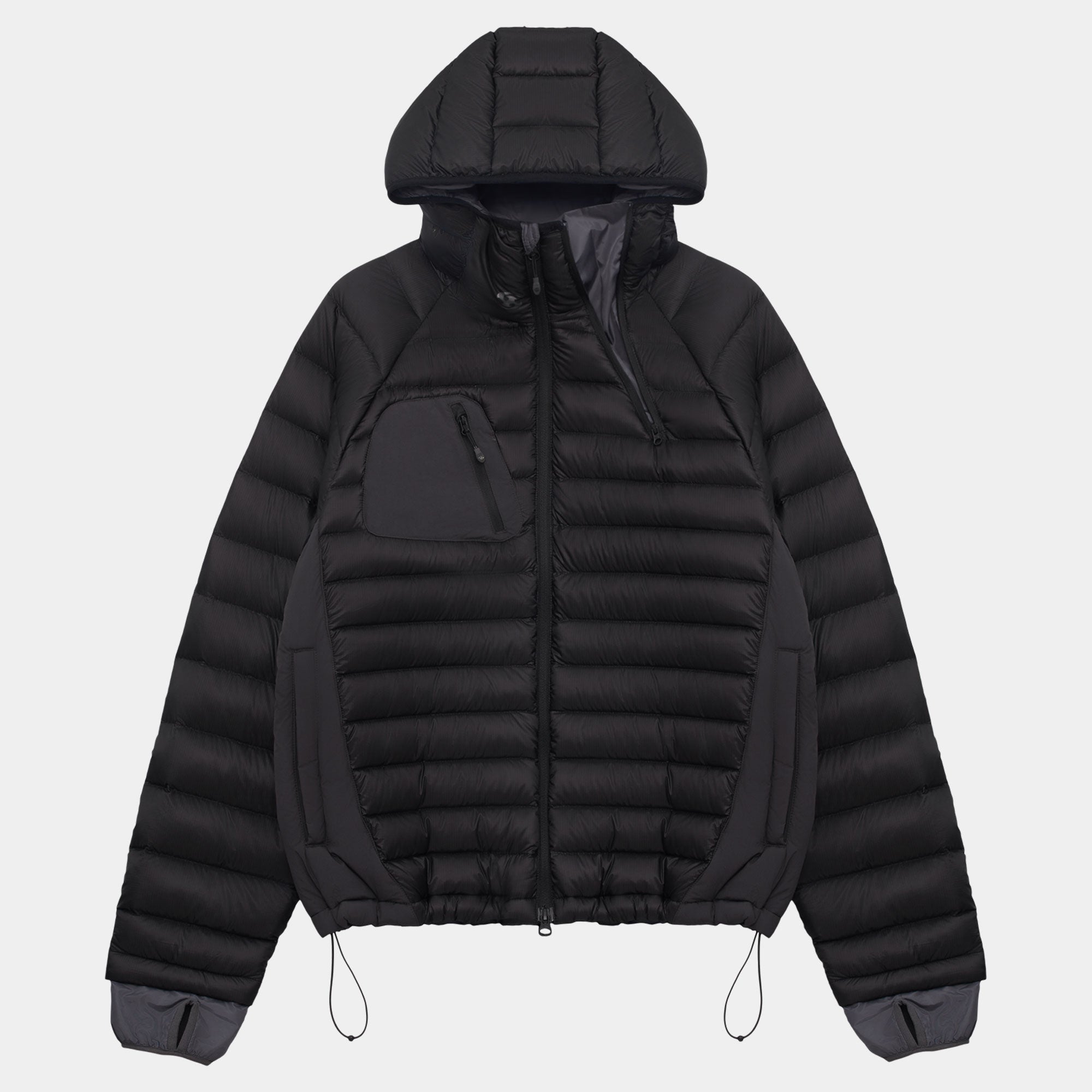 San San Gear Paneled Puffer Jacket - Black