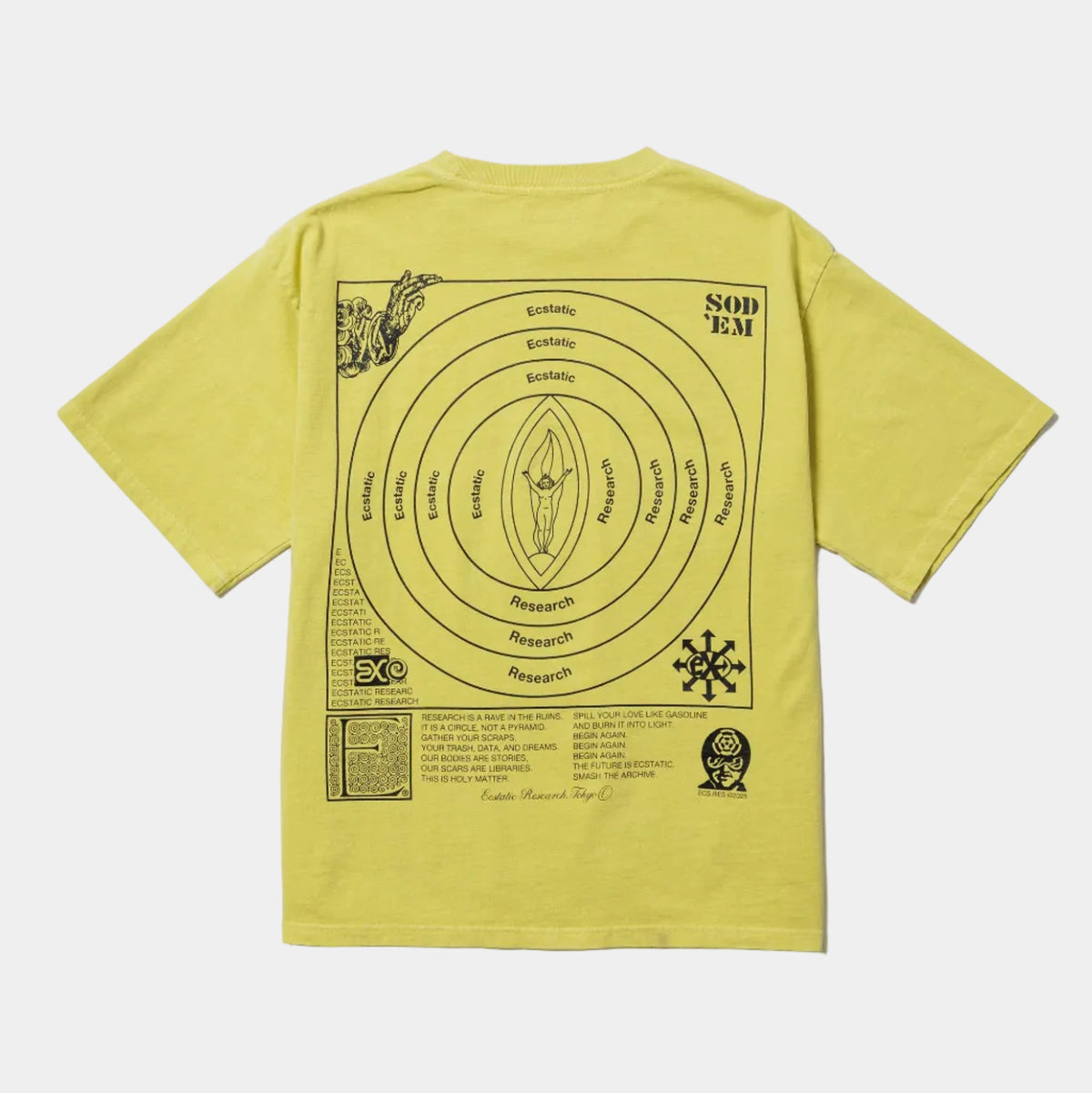 ECSTATIC Research Guide T-Shirt - Yellow