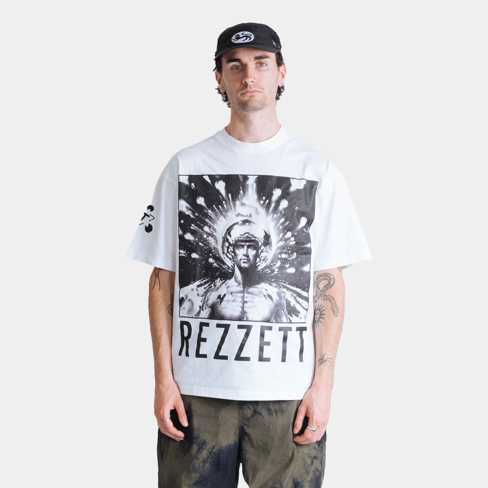 The Trilogy Tapes Rezzett Boshly T-Shirt - White