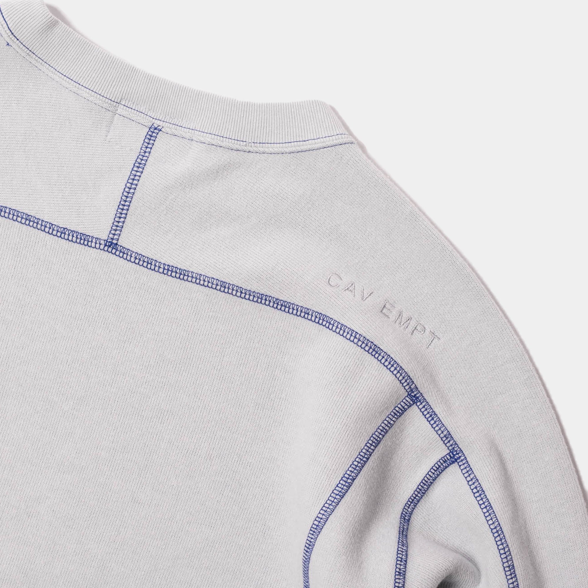 Cav Empt Crew Neck DBL Knit Long Sleeve - Grey