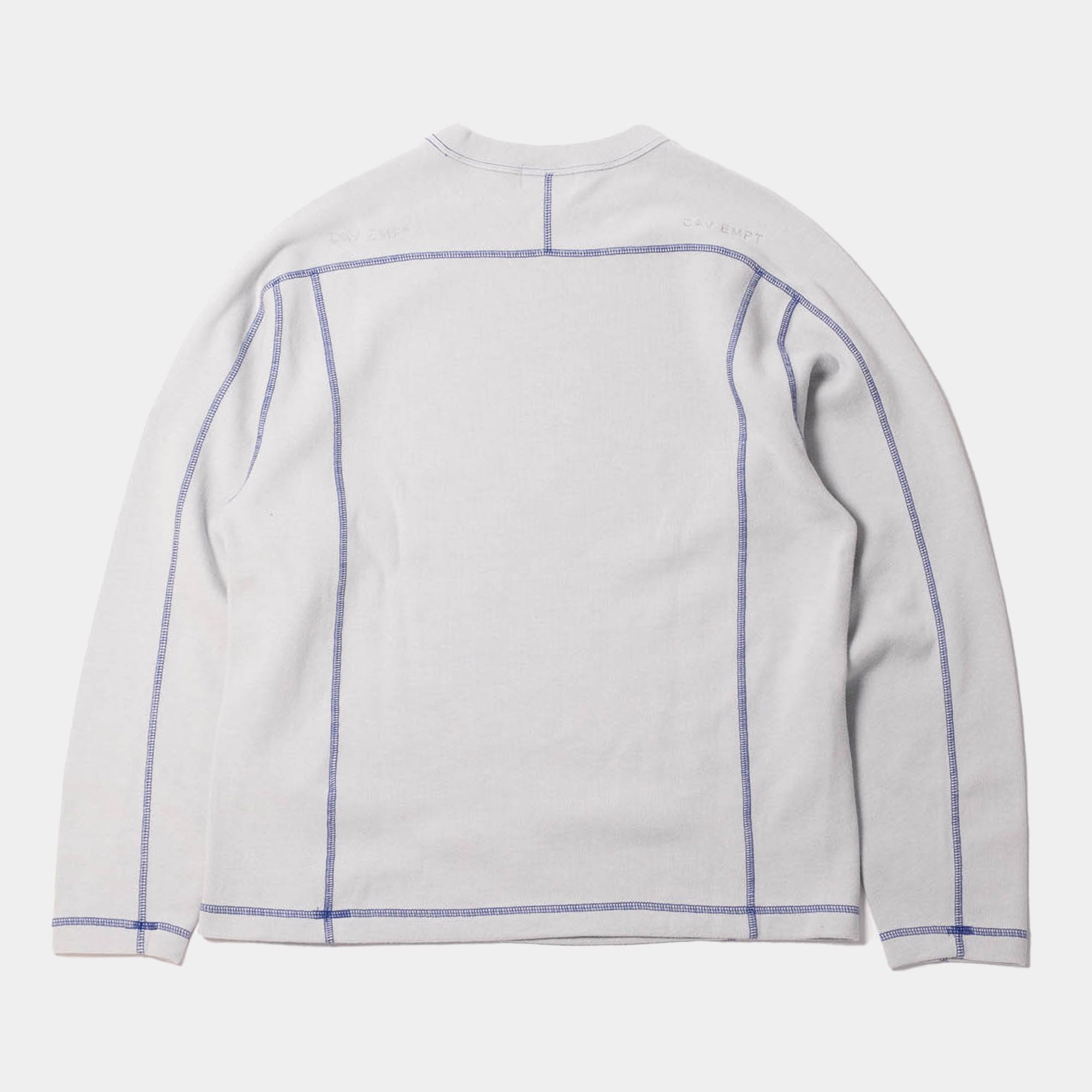 Cav Empt Crew Neck DBL Knit Long Sleeve - Grey