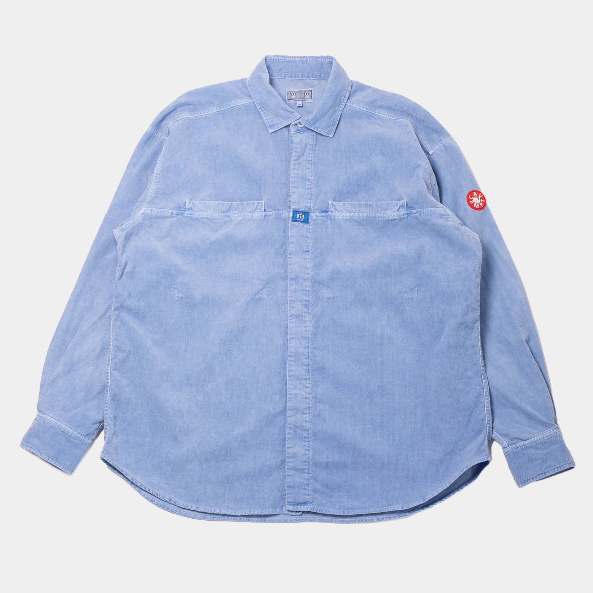 Cav Empt Overdye Cord Design Big Shirt - Blue