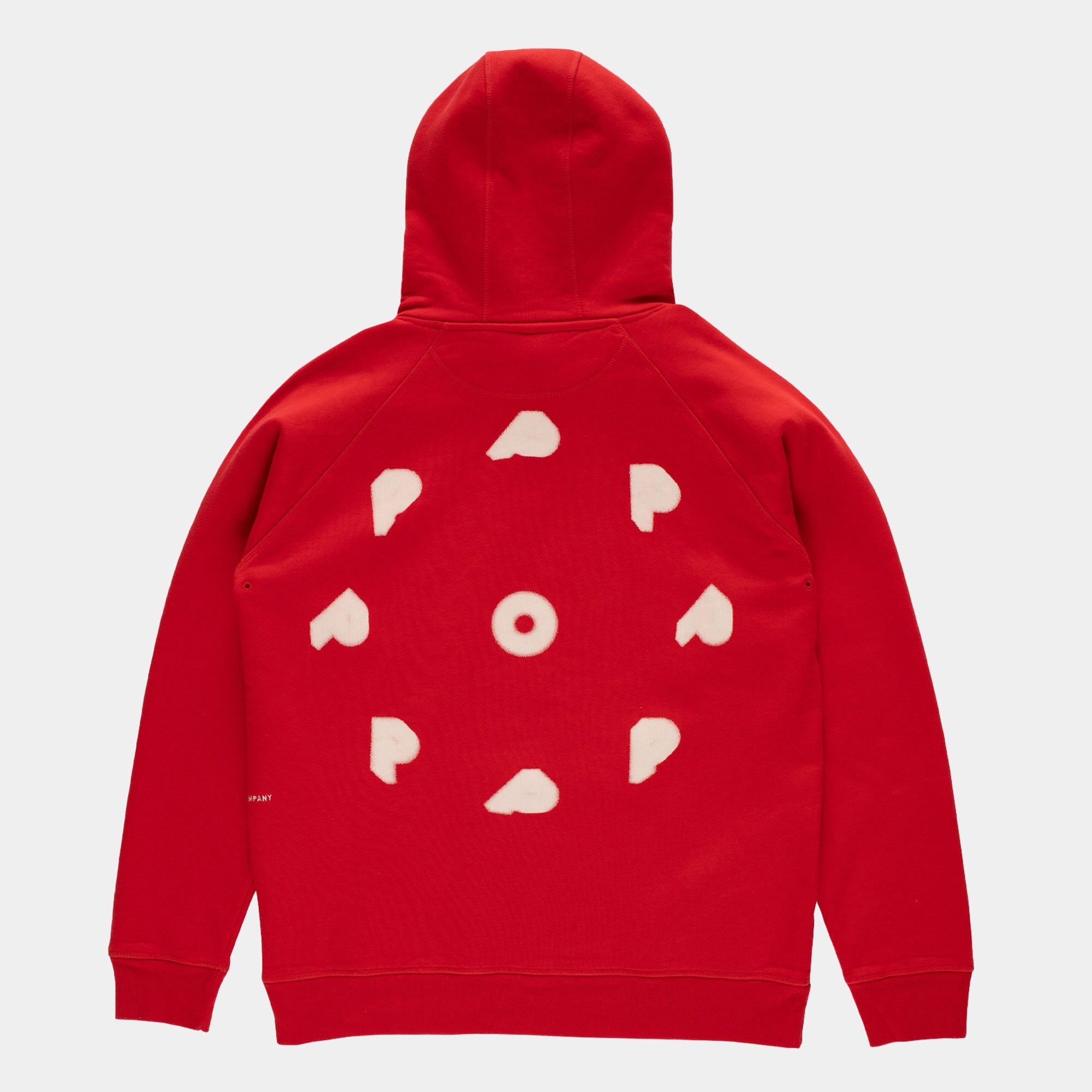 Pop Trading Company Blurred Hooded Sweat - Goji Berry