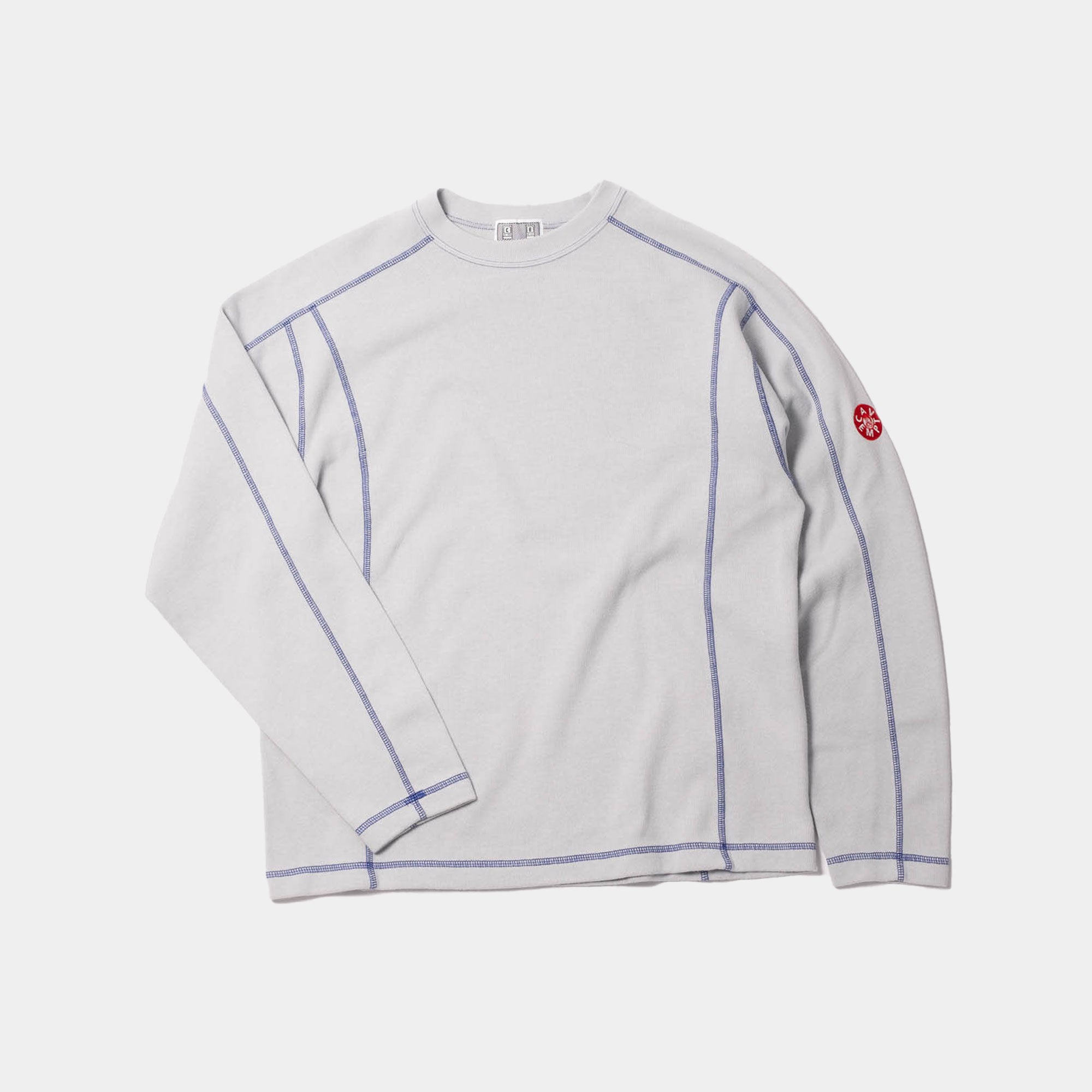 Cav Empt Crew Neck DBL Knit Long Sleeve - Grey