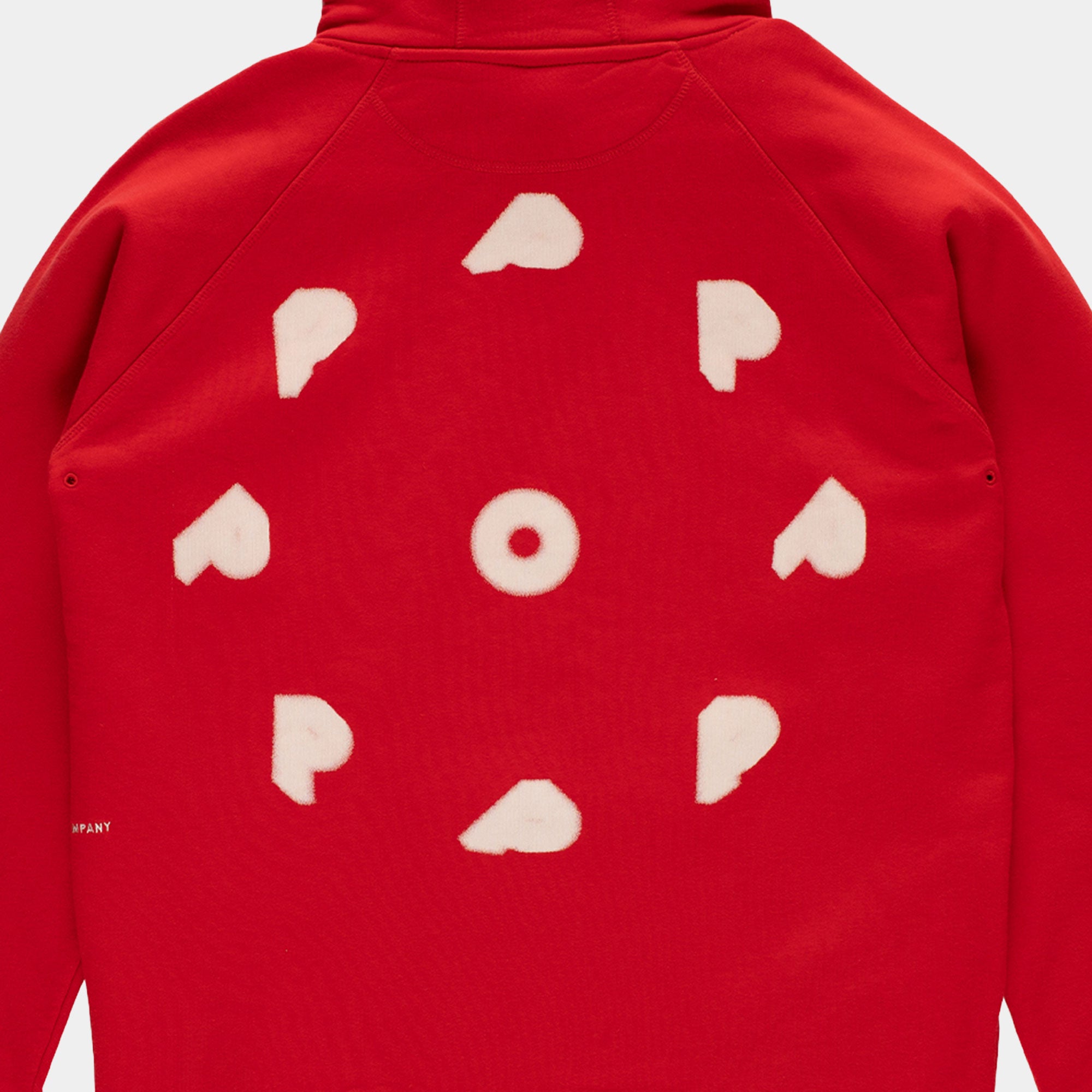 Pop Trading Company Blurred Hooded Sweat - Goji Berry