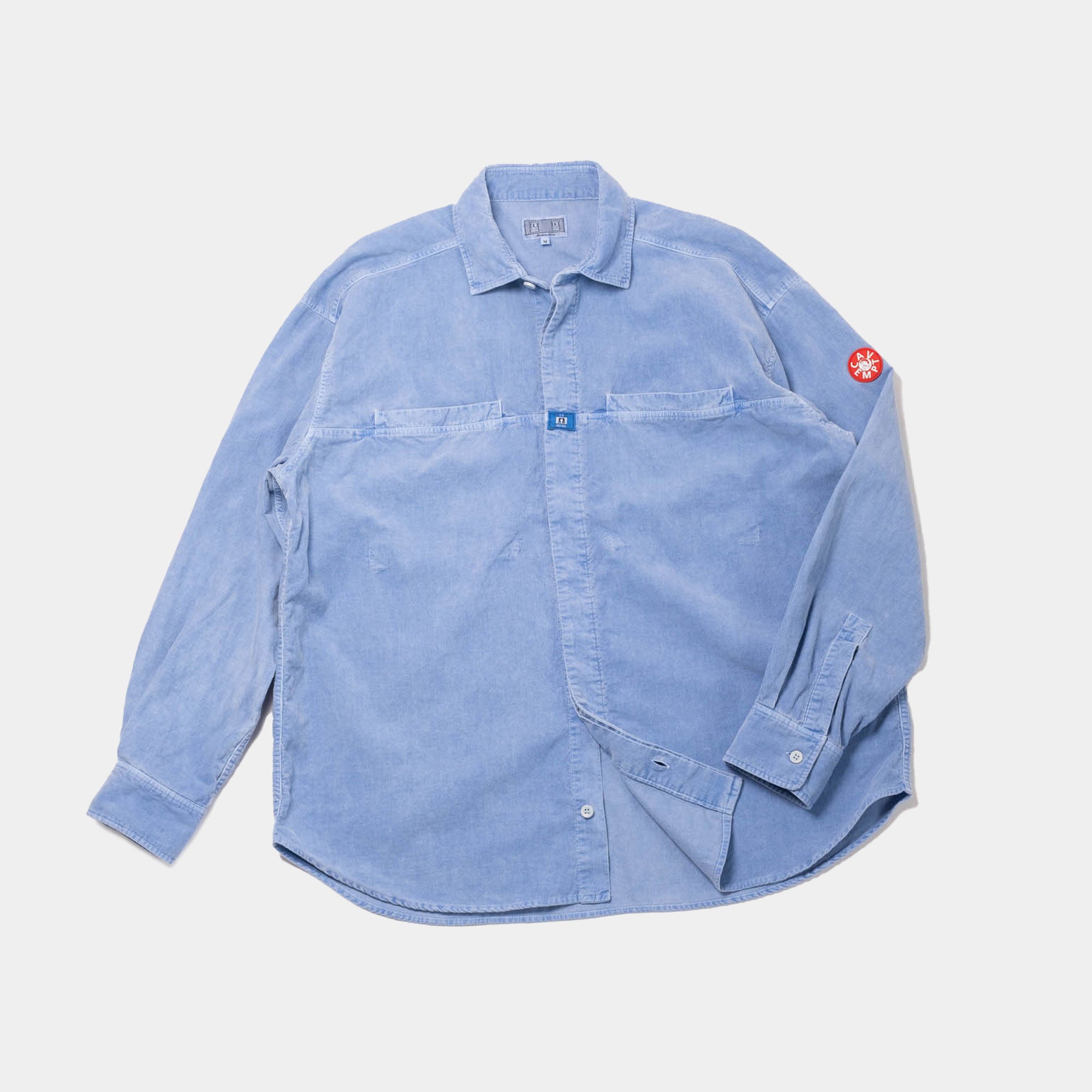 Cav Empt Overdye Cord Design Big Shirt - Blue