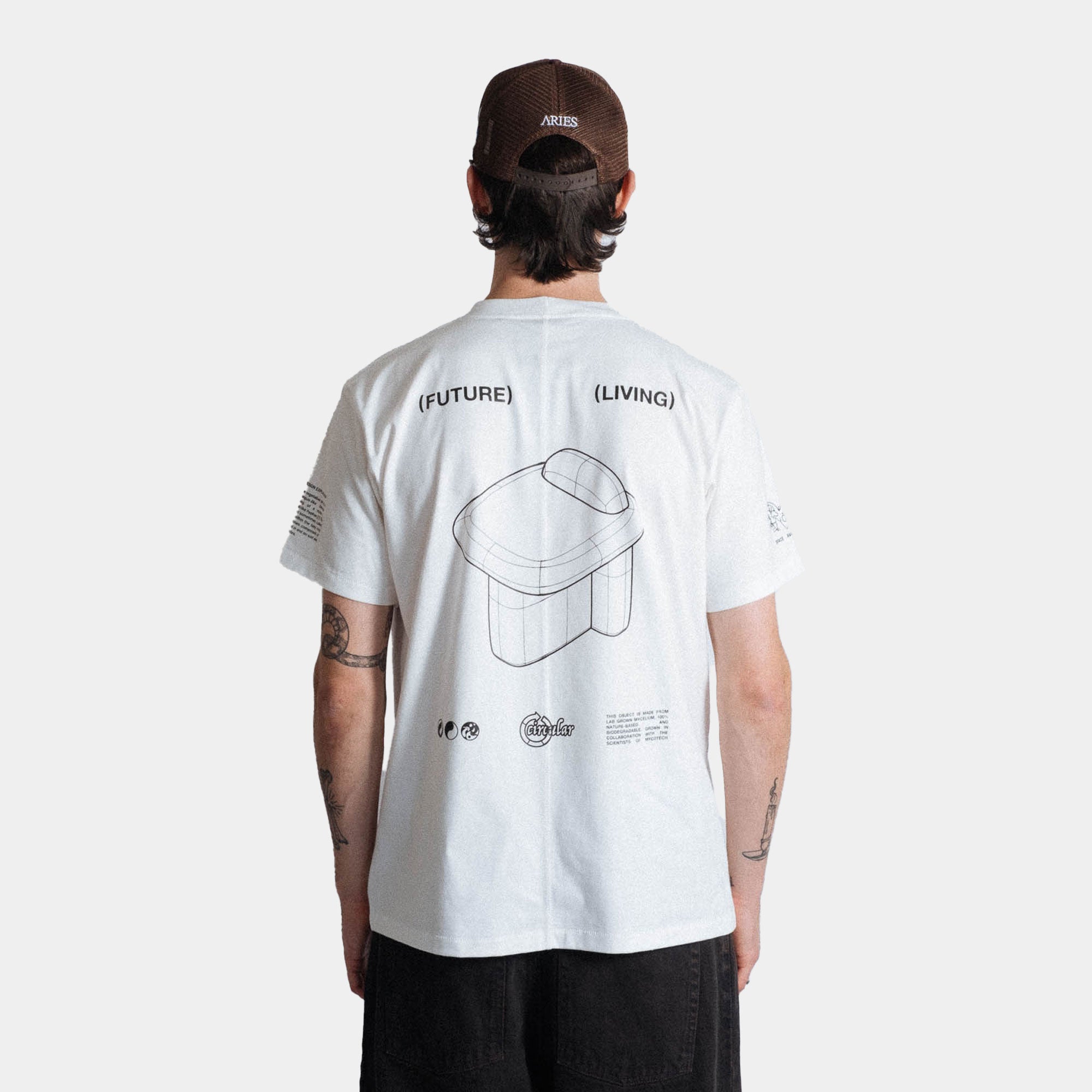 Space Available Mycelium Design Exploration Tee - White