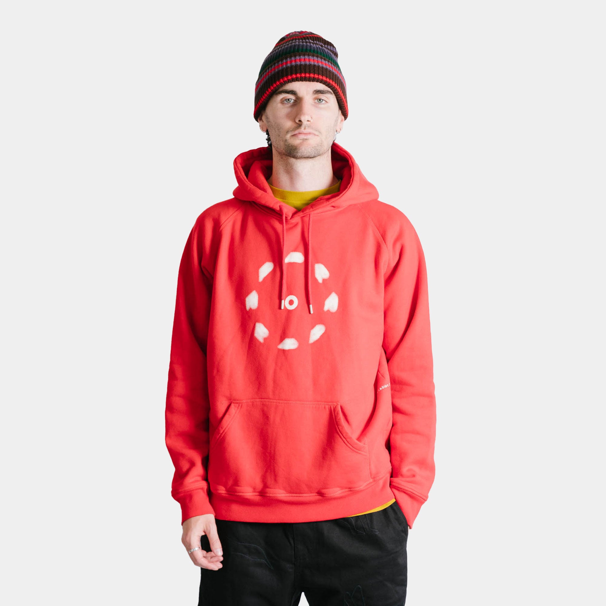 Pop Trading Company Blurred Hooded Sweat - Goji Berry