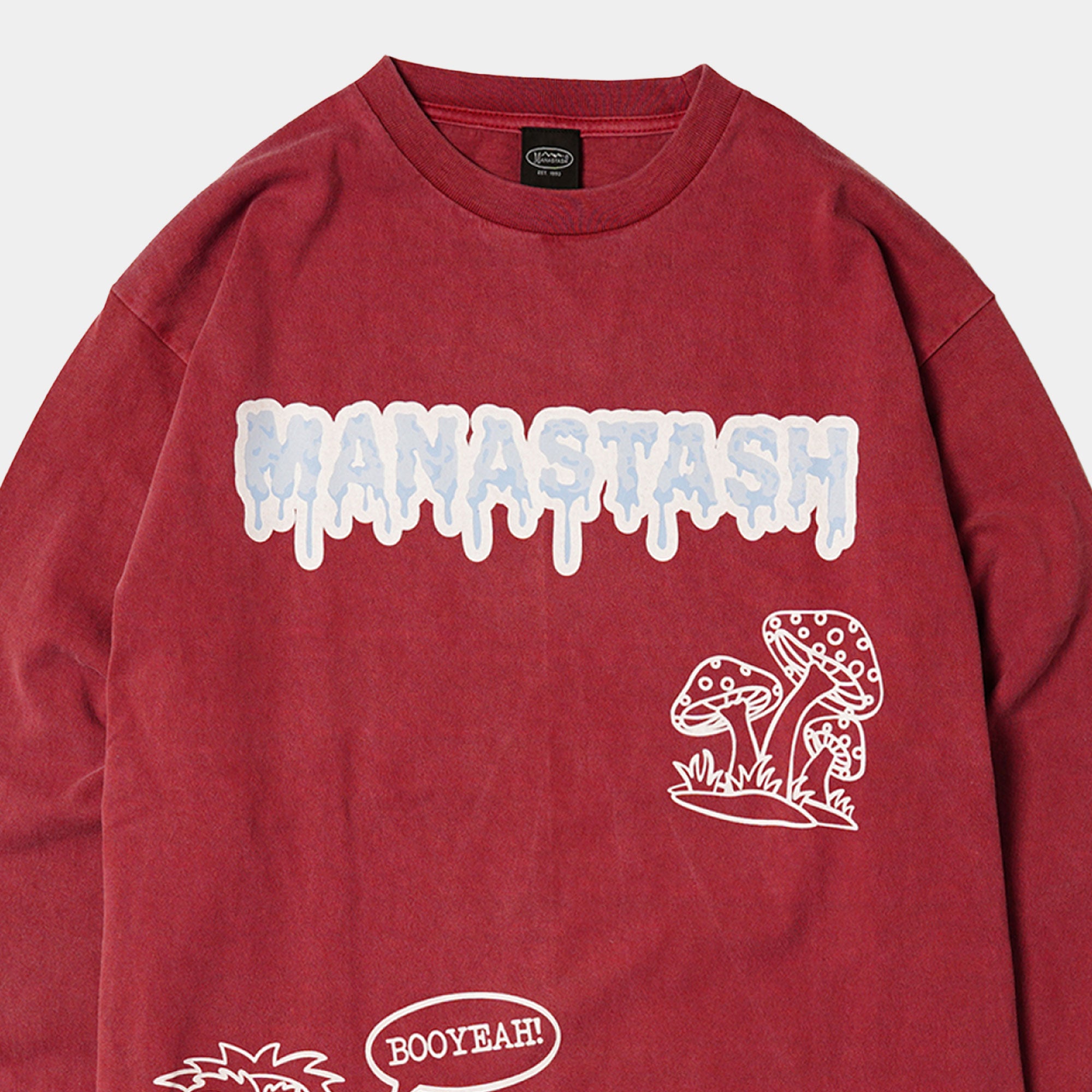 Manastash Pumice Mushroom LS Tee - Burgundy