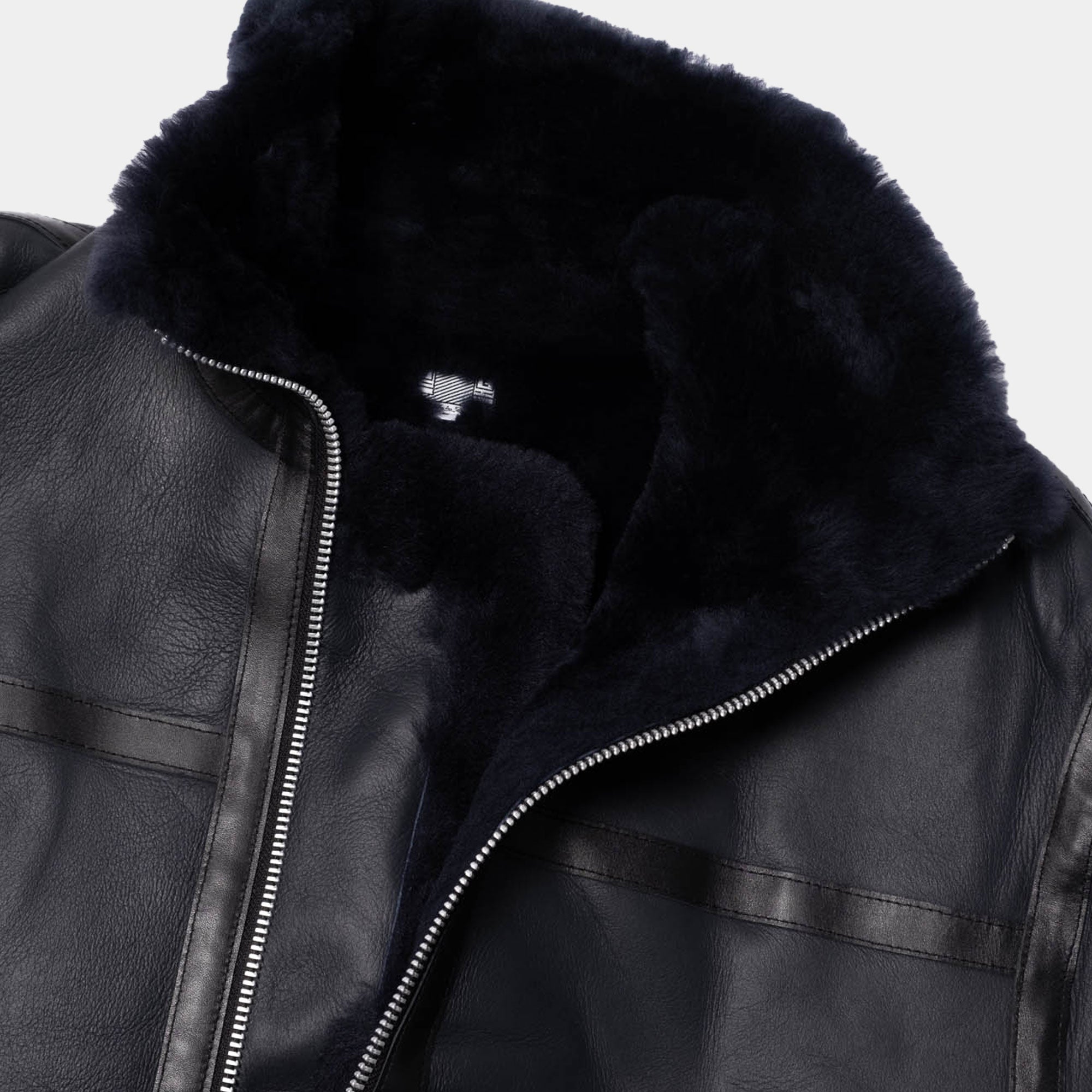 Cav Empt Sheepskin Bomber Jacket - Navy