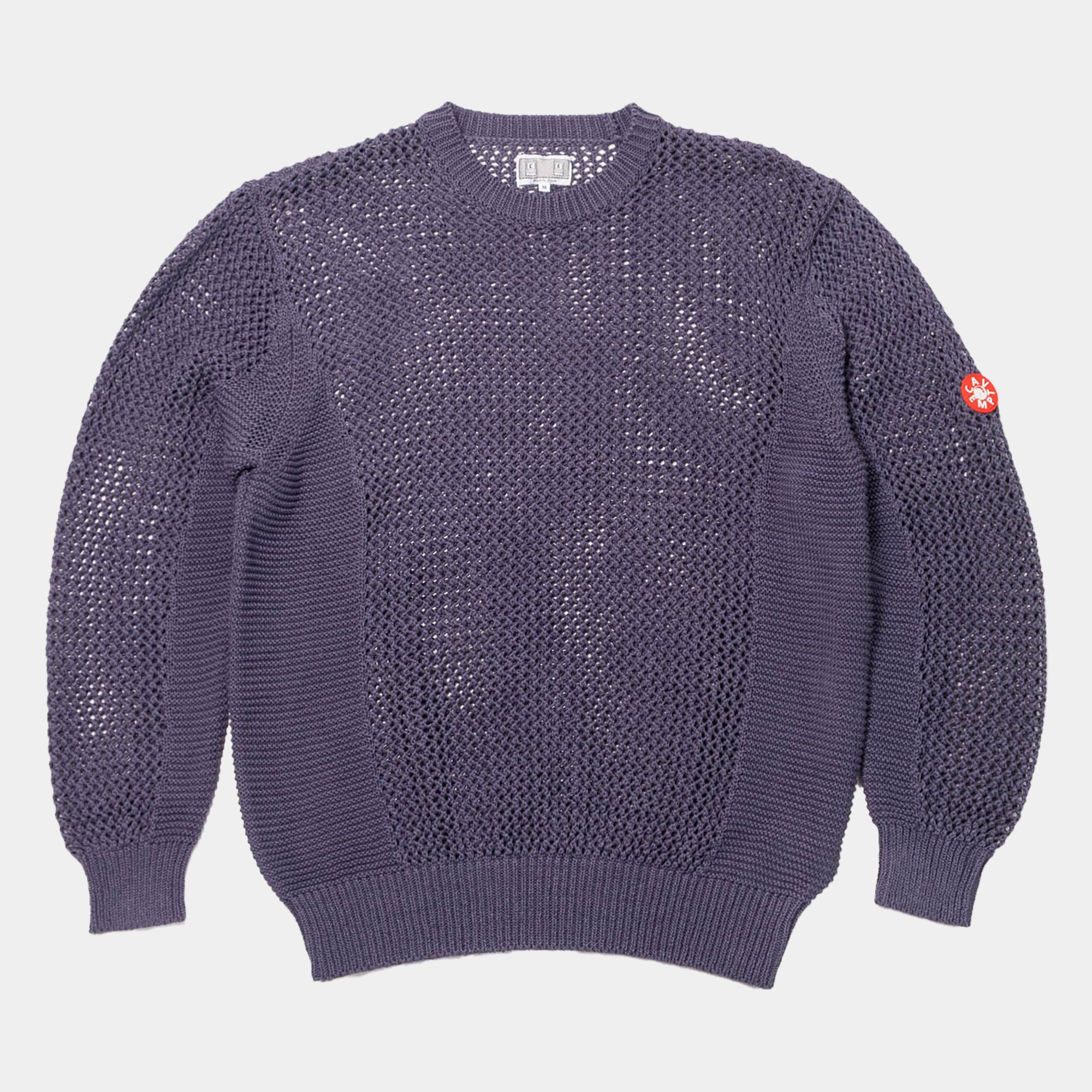 Cav Empt Side Rib Loose Net Knit - Blue