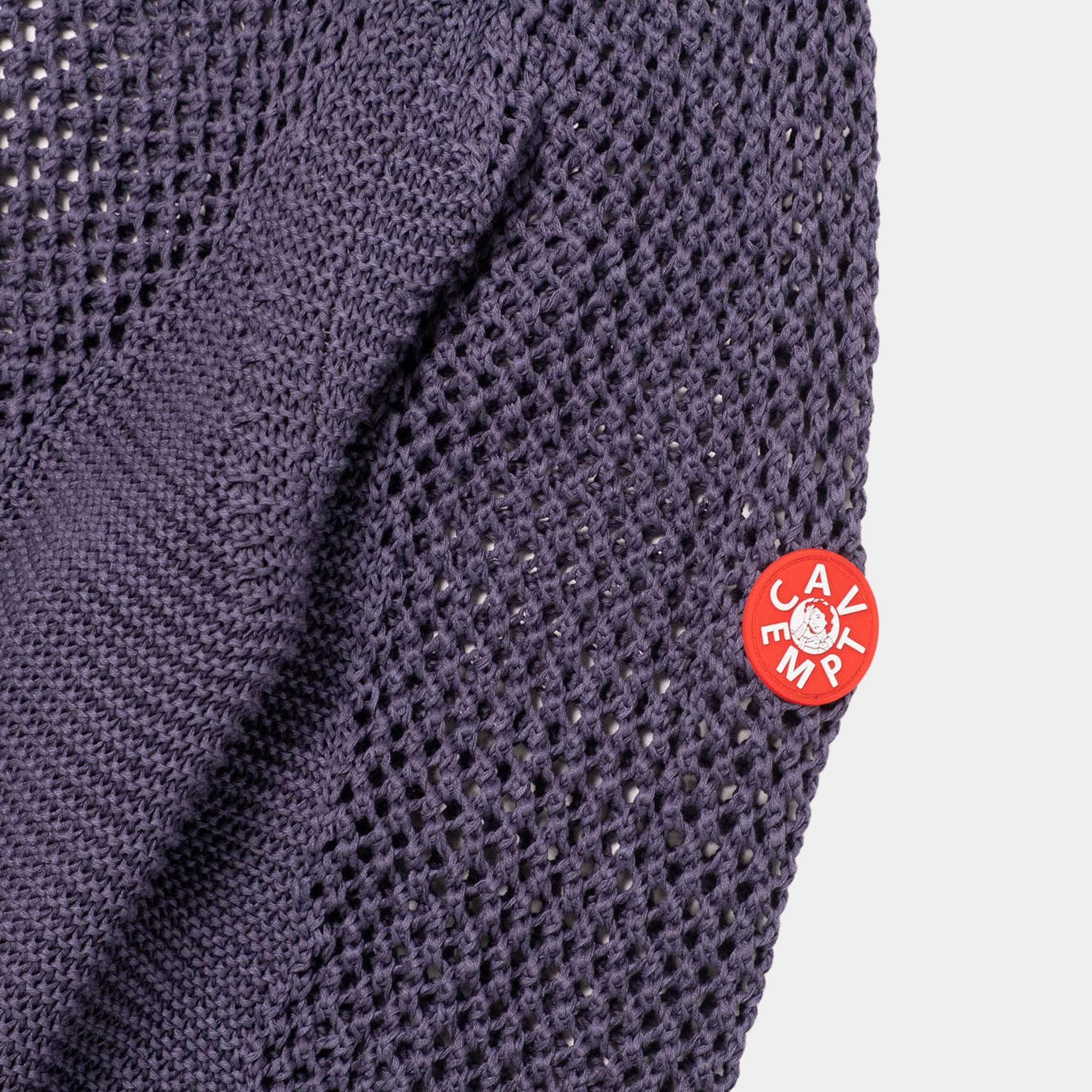 Cav Empt Side Rib Loose Net Knit - Blue