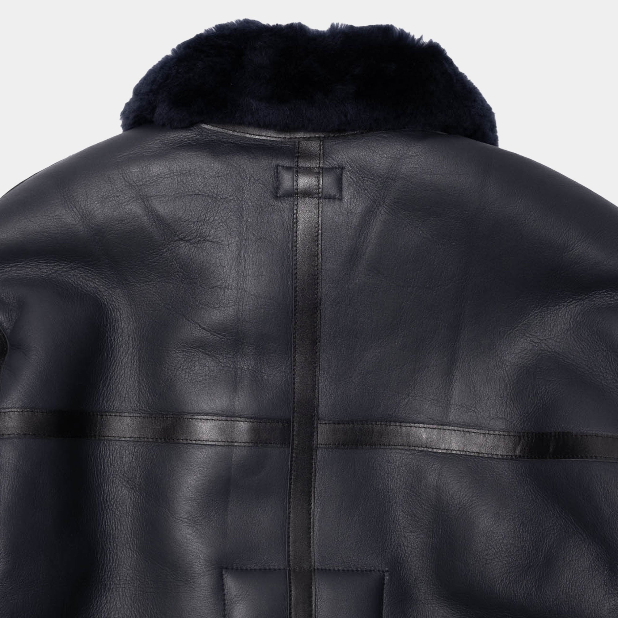 Cav Empt Sheepskin Bomber Jacket - Navy