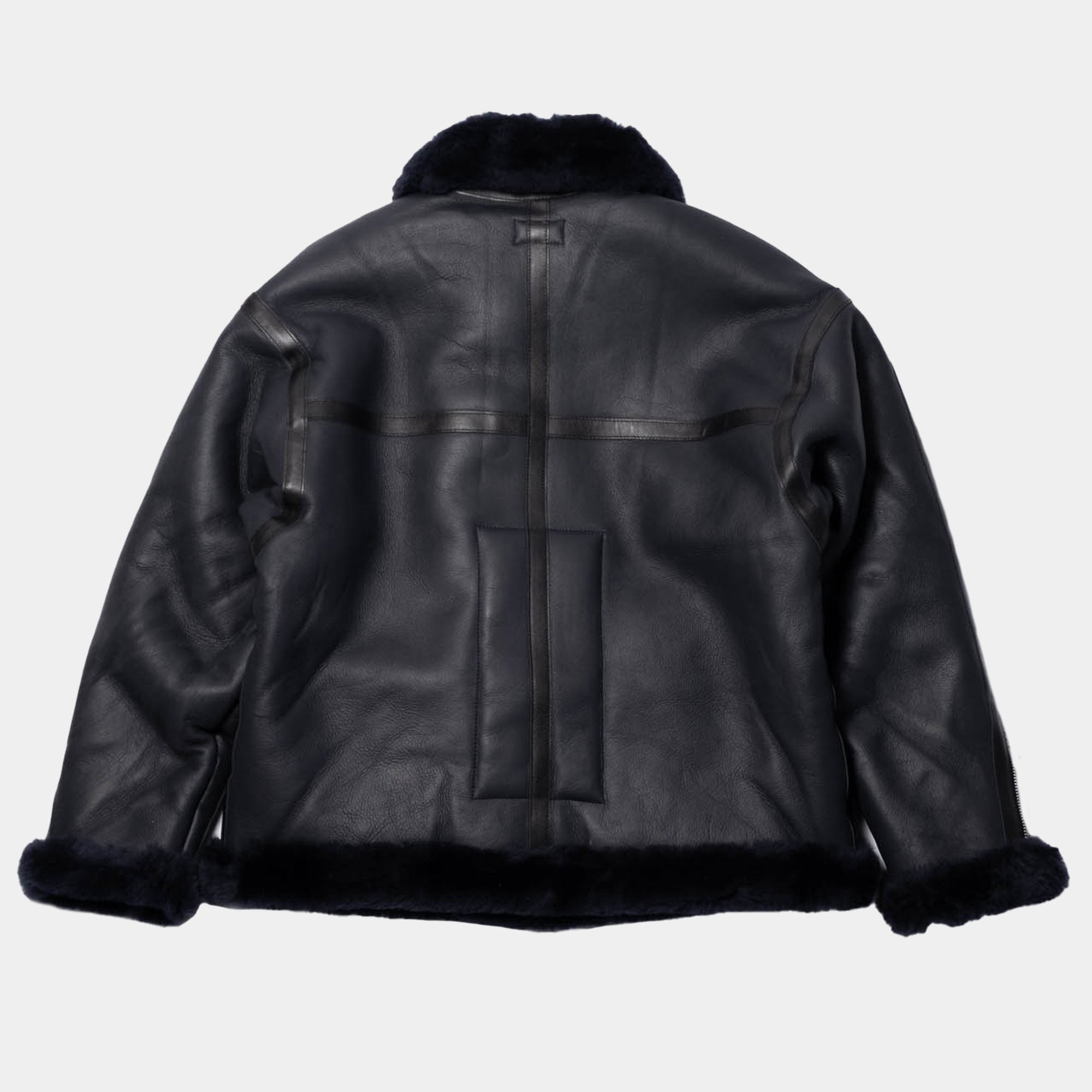 Cav Empt Sheepskin Bomber Jacket - Navy