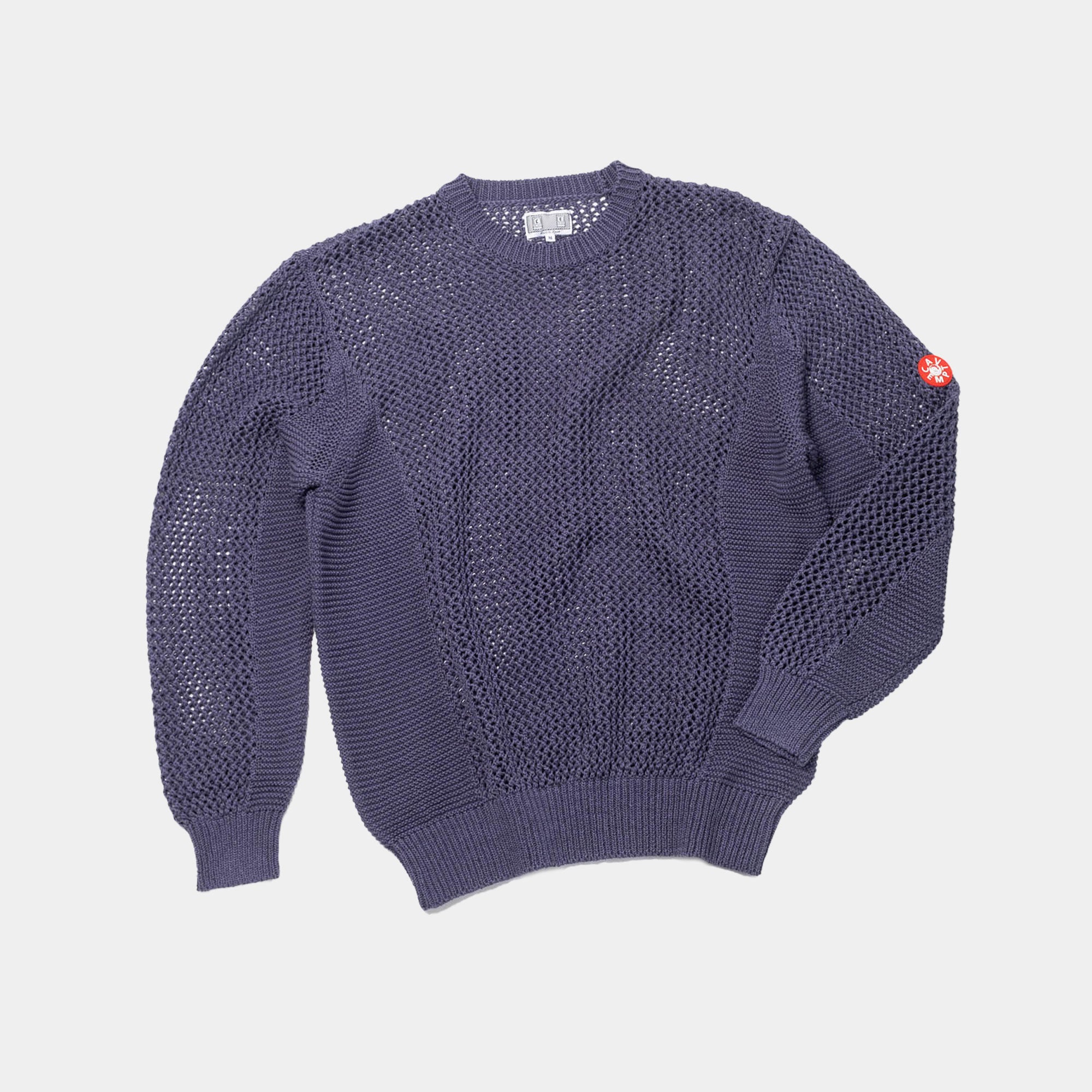 Cav Empt Side Rib Loose Net Knit - Blue