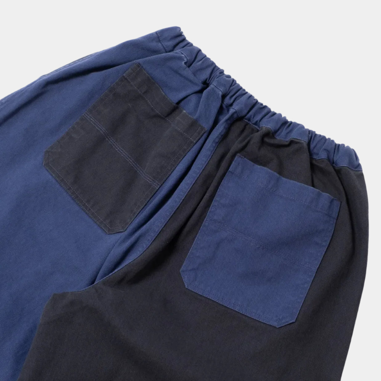 Anglan Panel Mix Balloon Balloon Pants - Blue