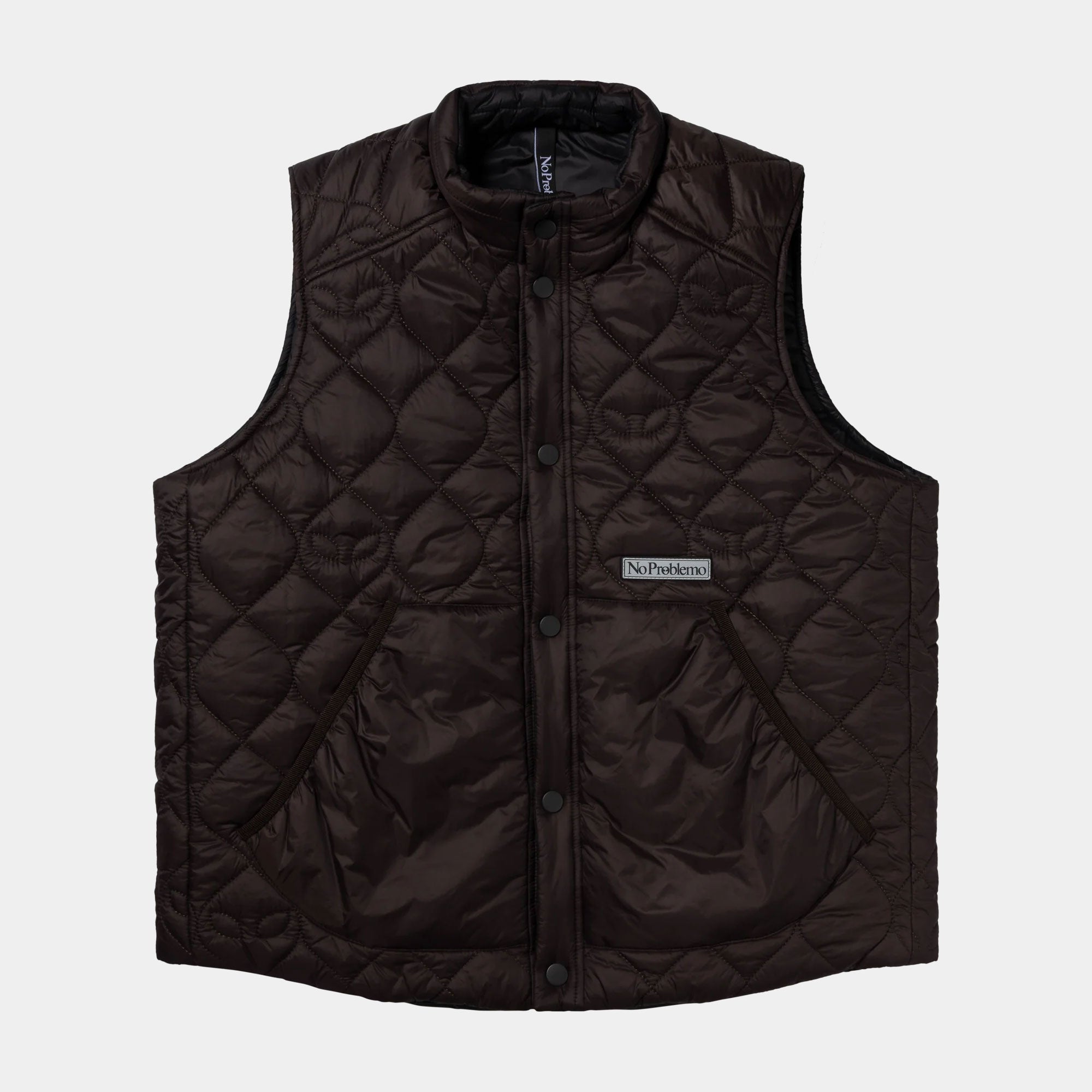 No Problemo Reversible Alien-O Liner Vest - Brown