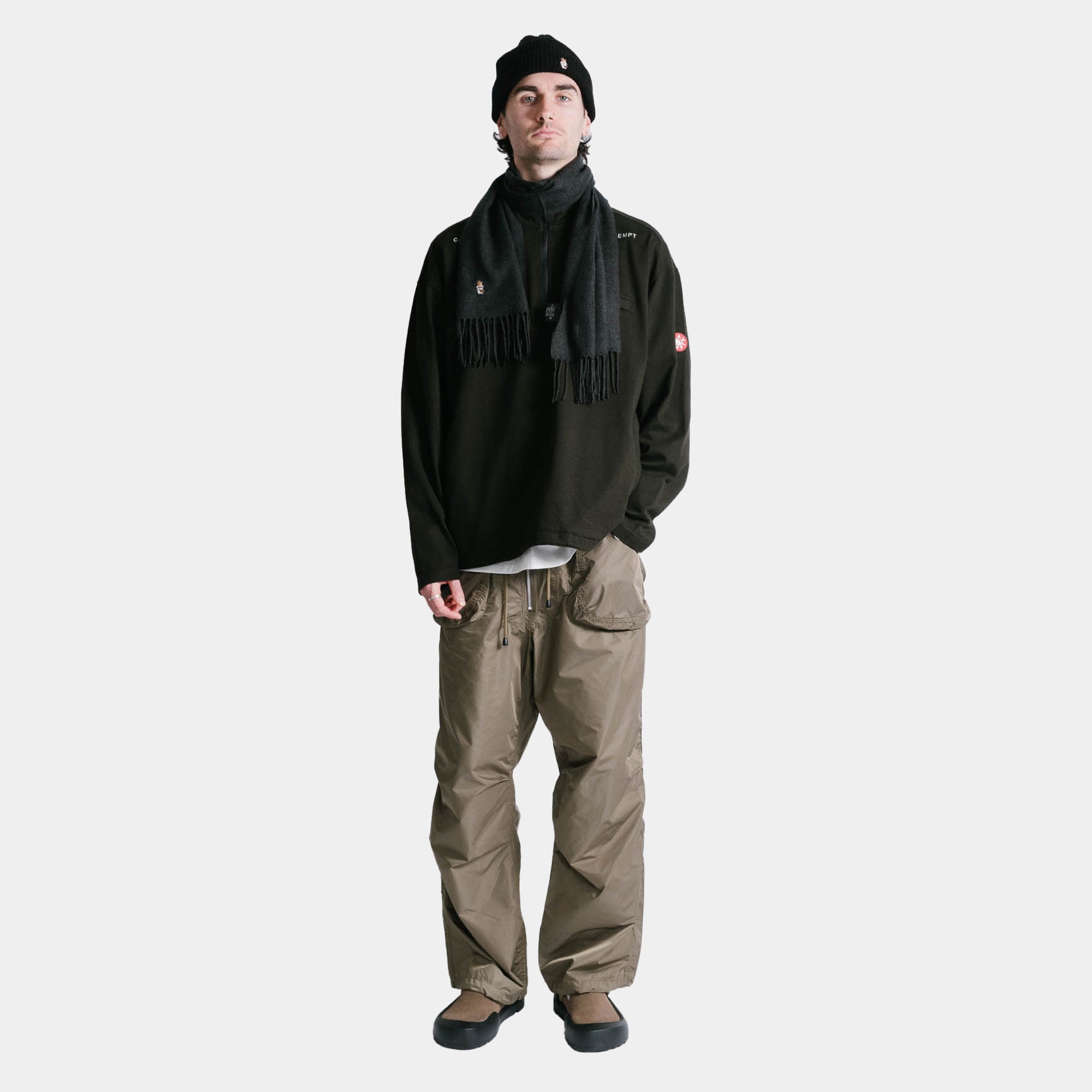 Cav Empt Half Zip Light Pullover Black