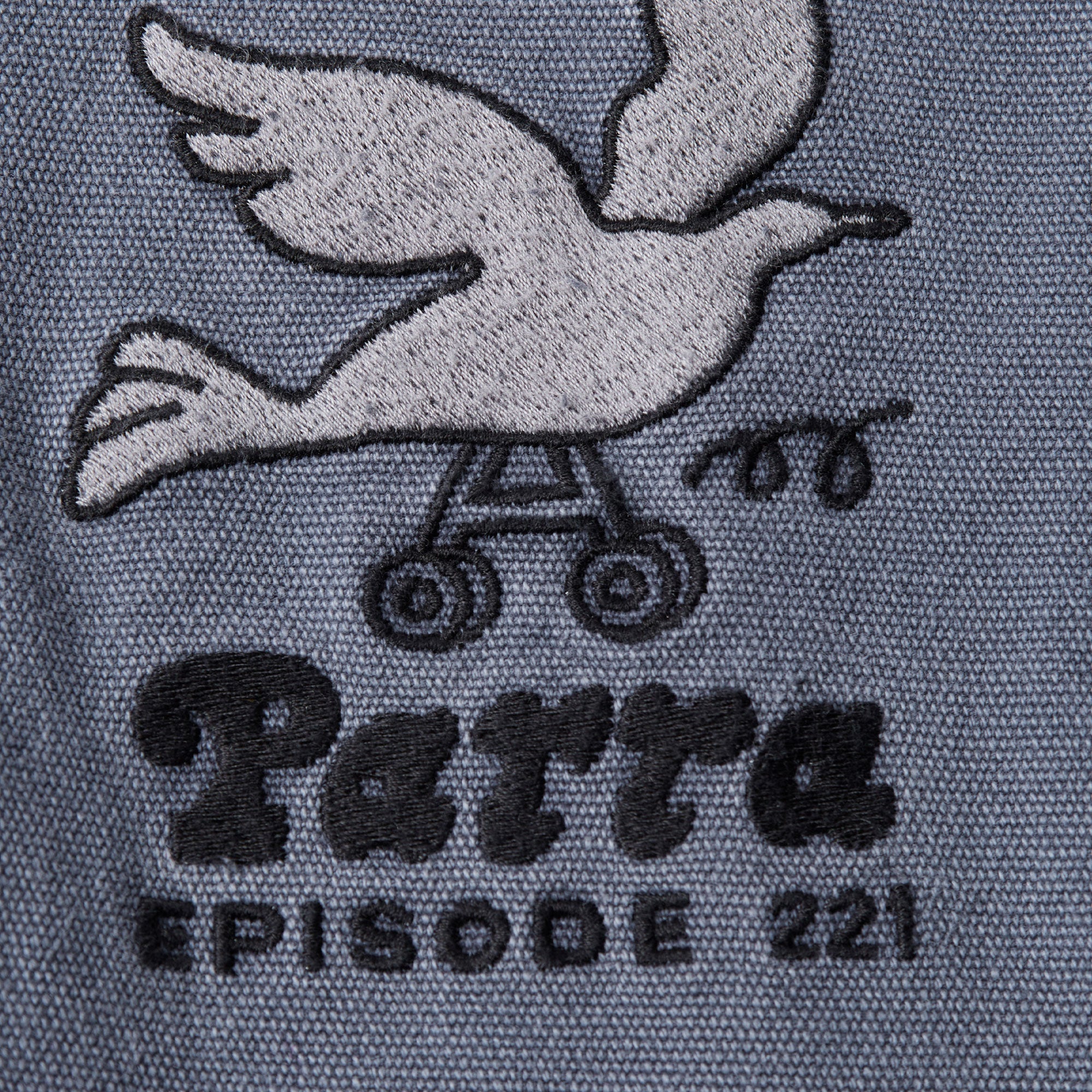 By Parra  Twilled Bird Wheel Jacket - Washed Blue