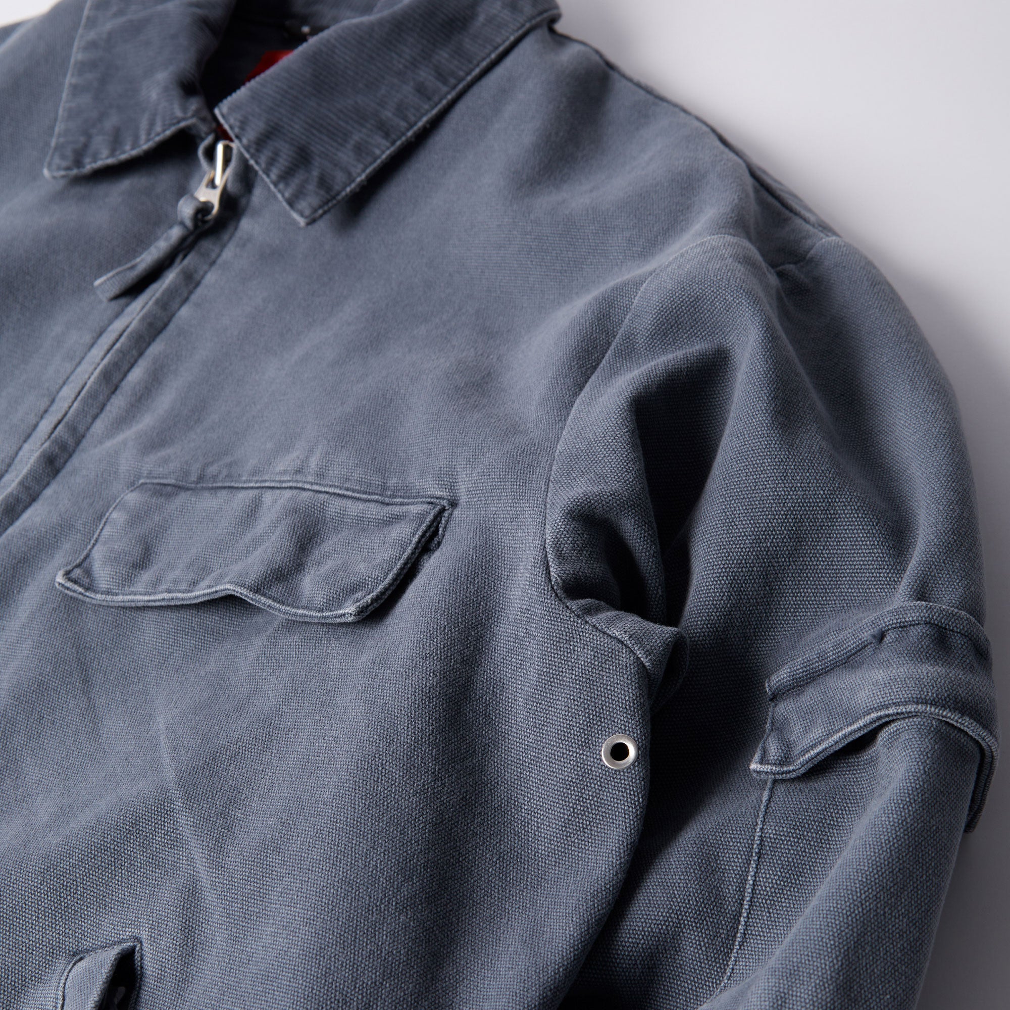 By Parra  Twilled Bird Wheel Jacket - Washed Blue